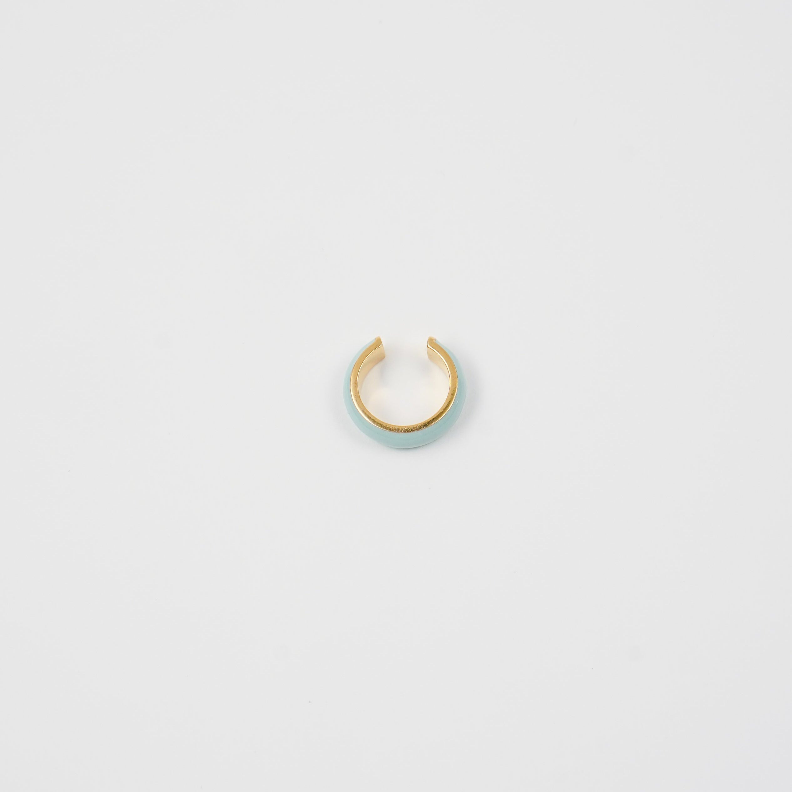 18K Gold Blue Ear Cuff