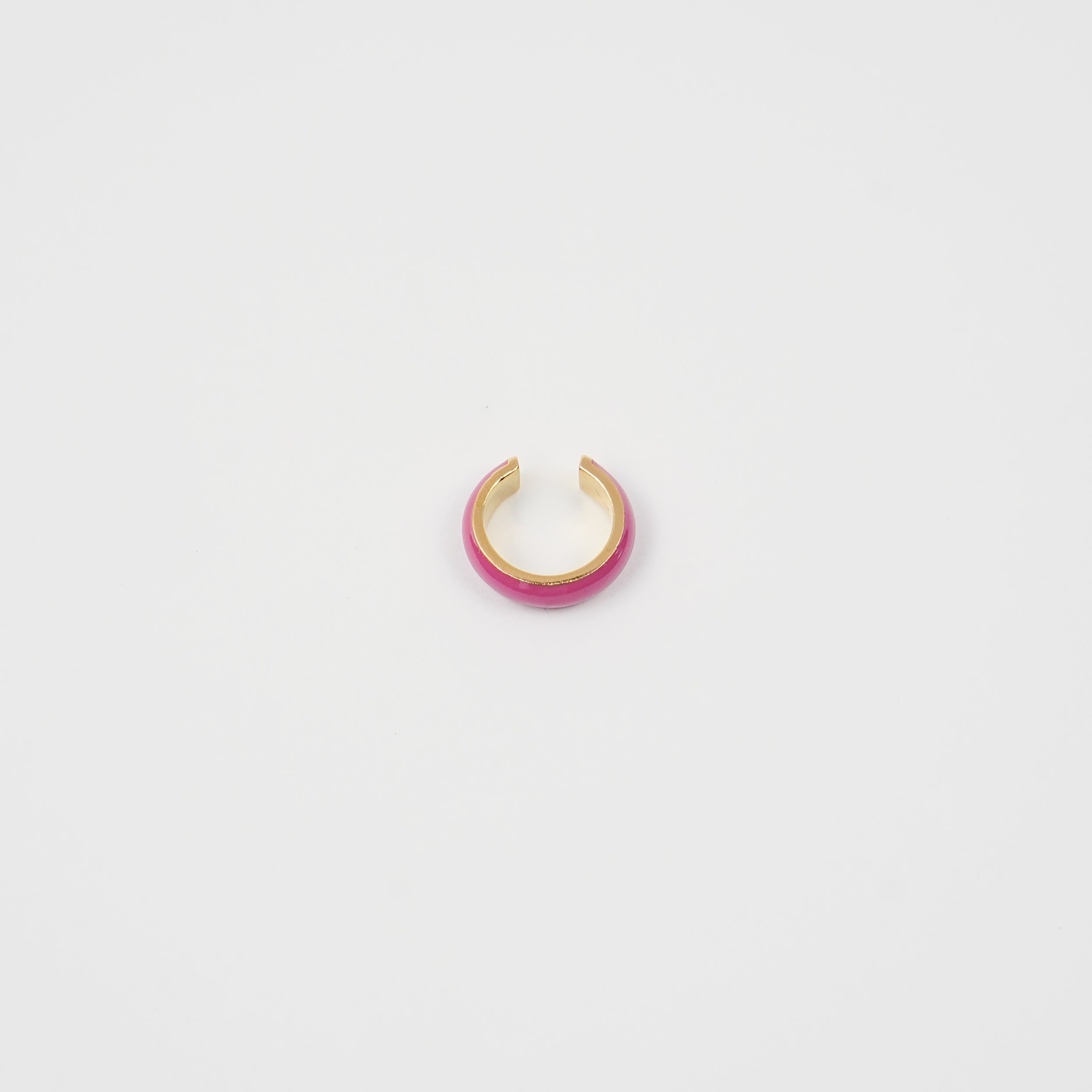 18K Gold Magenta Ear Cuff