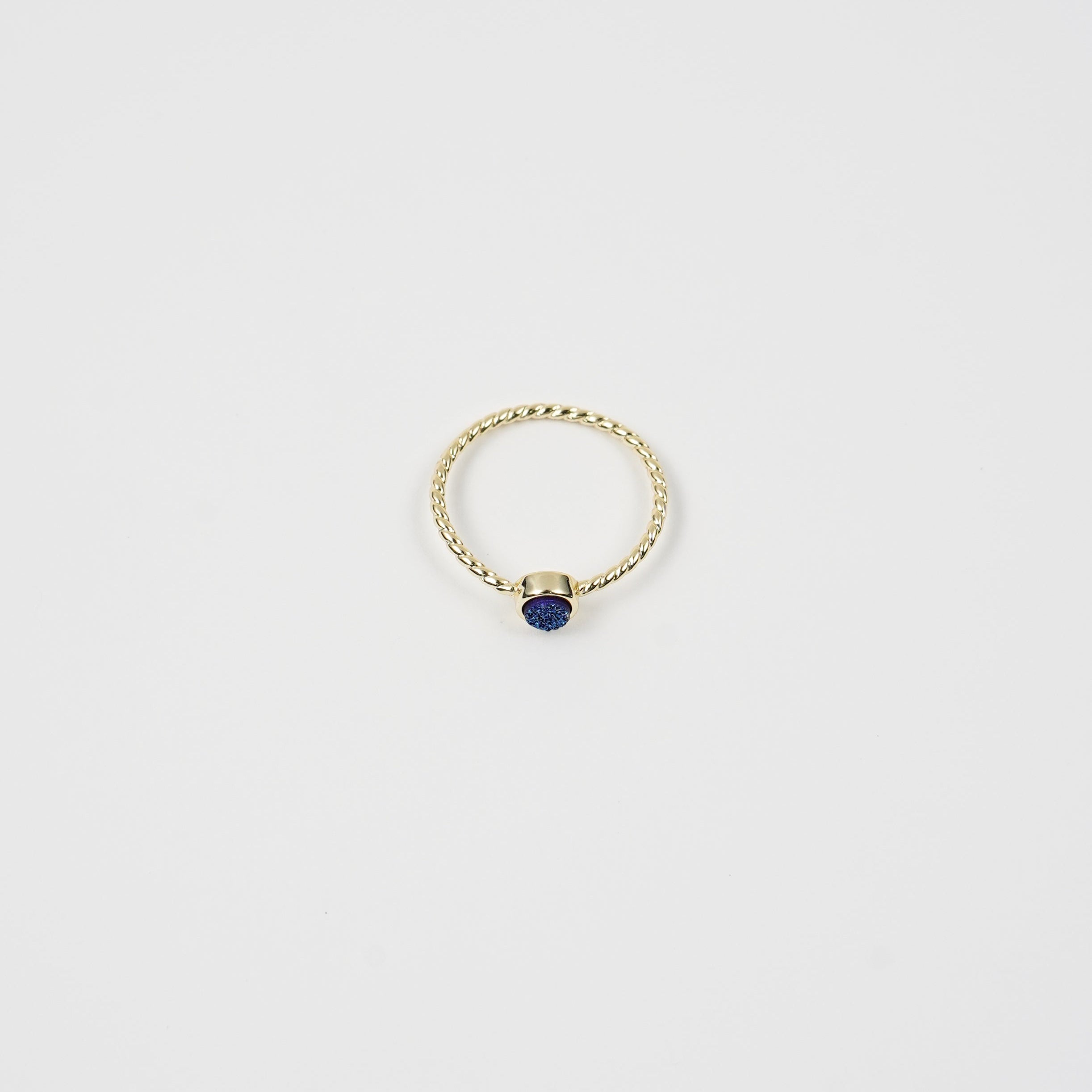 Druzy Ring Blue