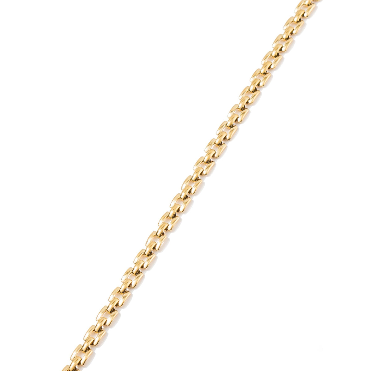 Waterproof Gold Squared Chain Bracelet
