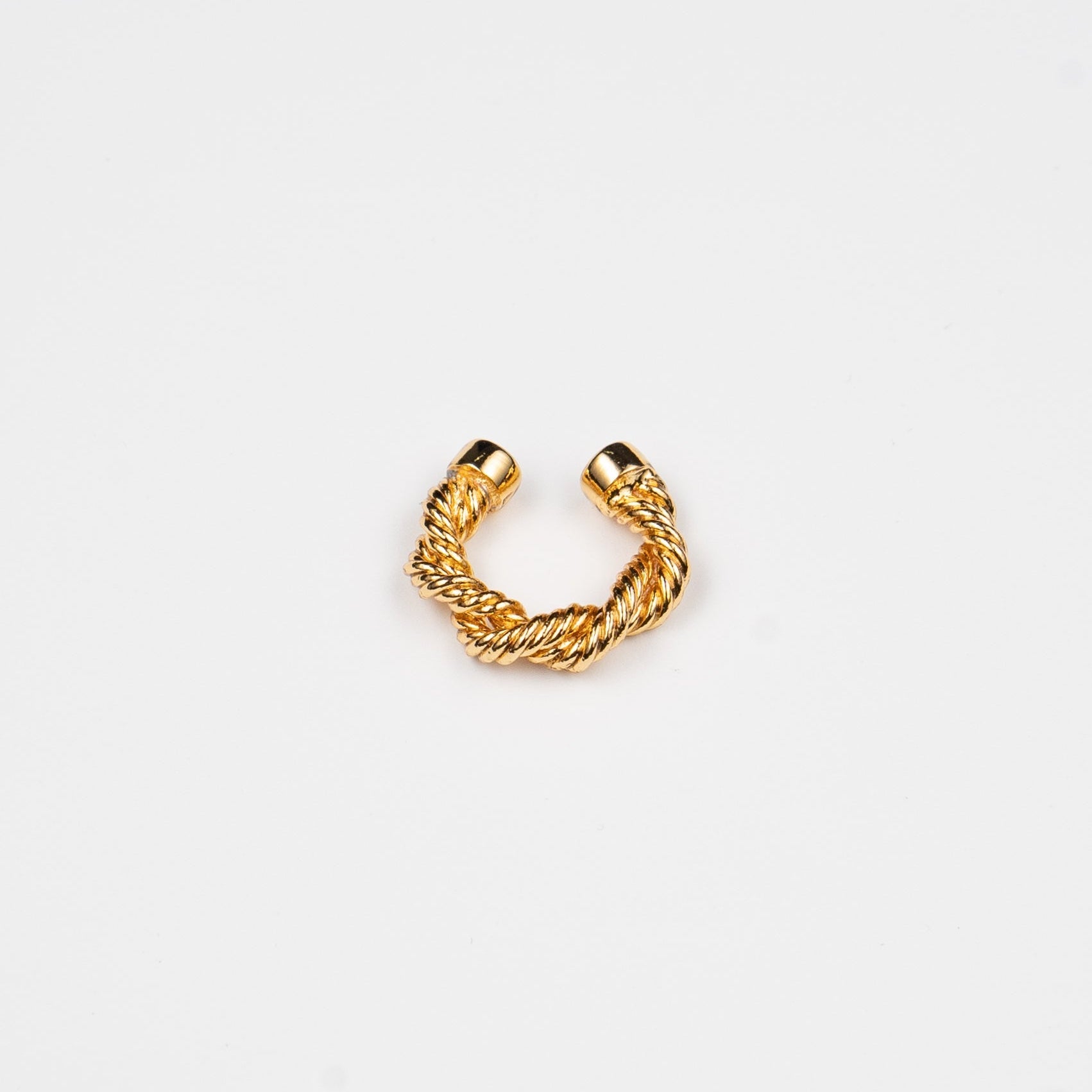 24K Gold Double Twisted Ear Cuff
