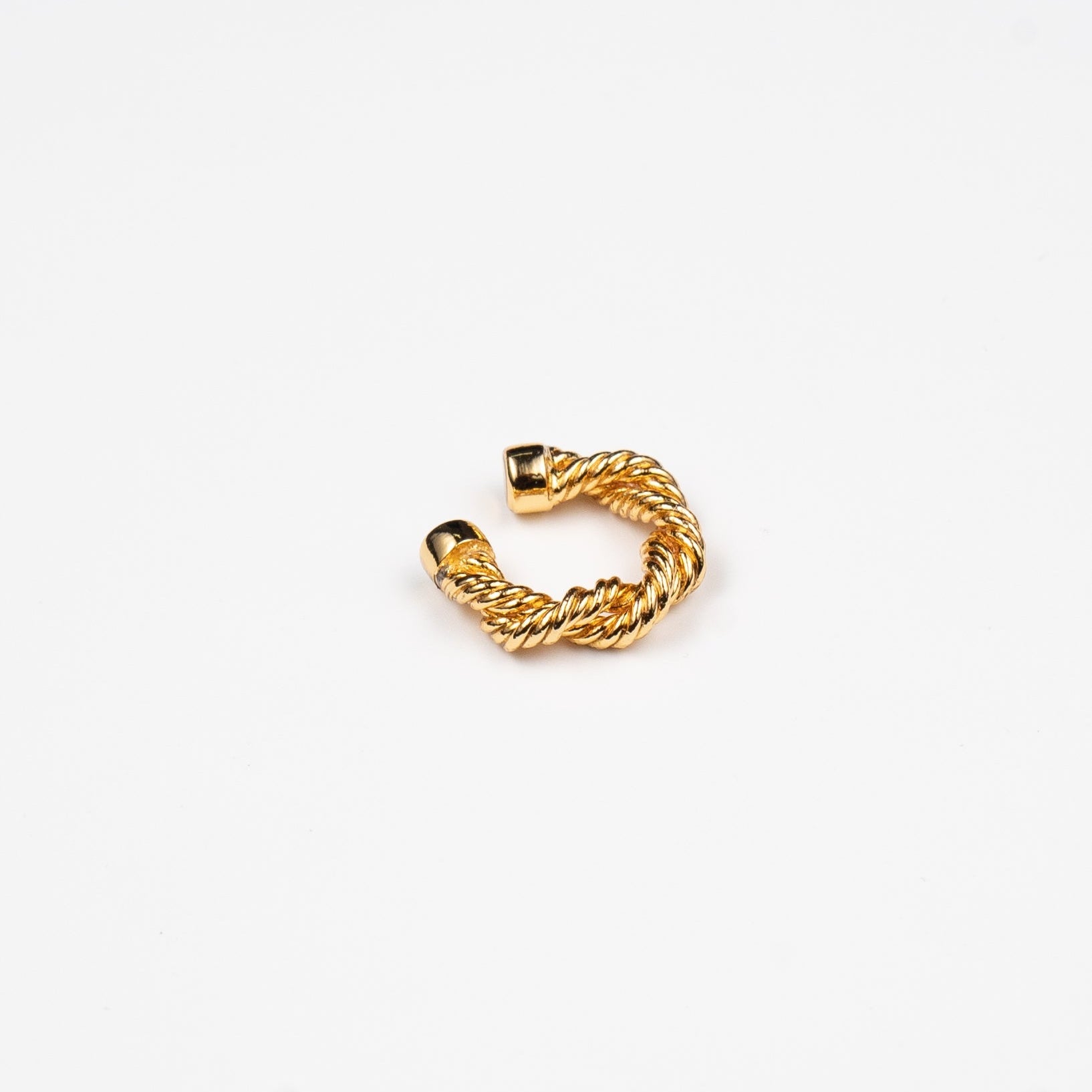 24K Gold Double Twisted Ear Cuff