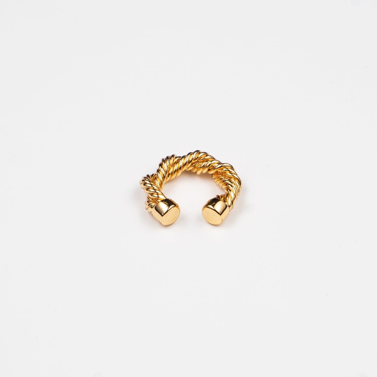 24K Gold Double Twisted Ear Cuff