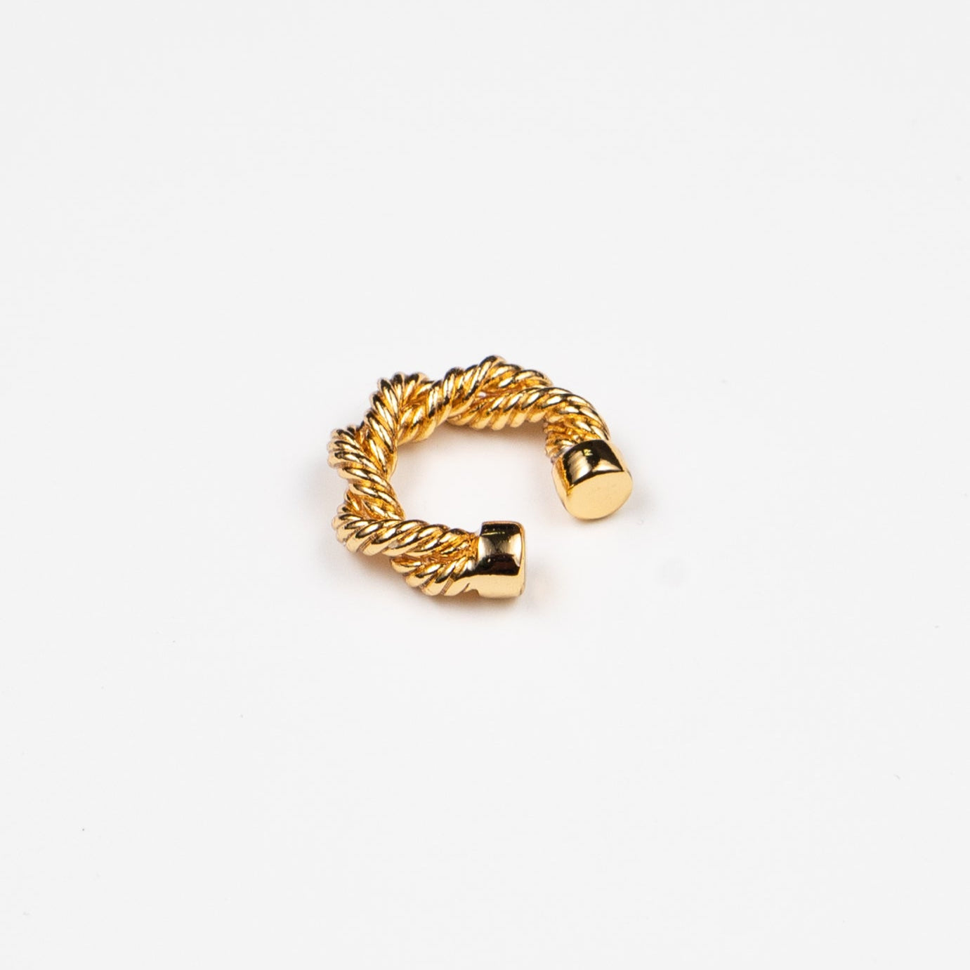 24K Gold Double Twisted Ear Cuff