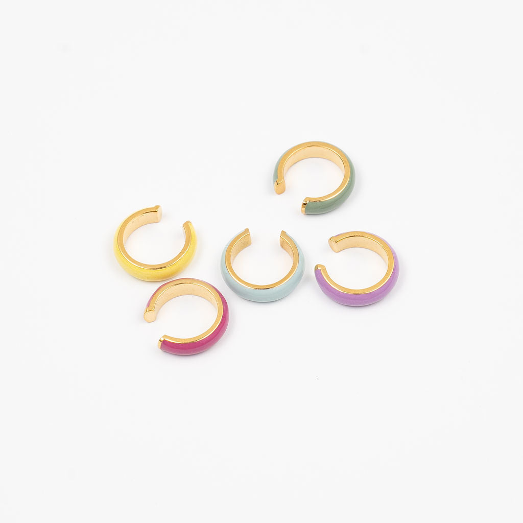 18K Gold Blue Ear Cuff