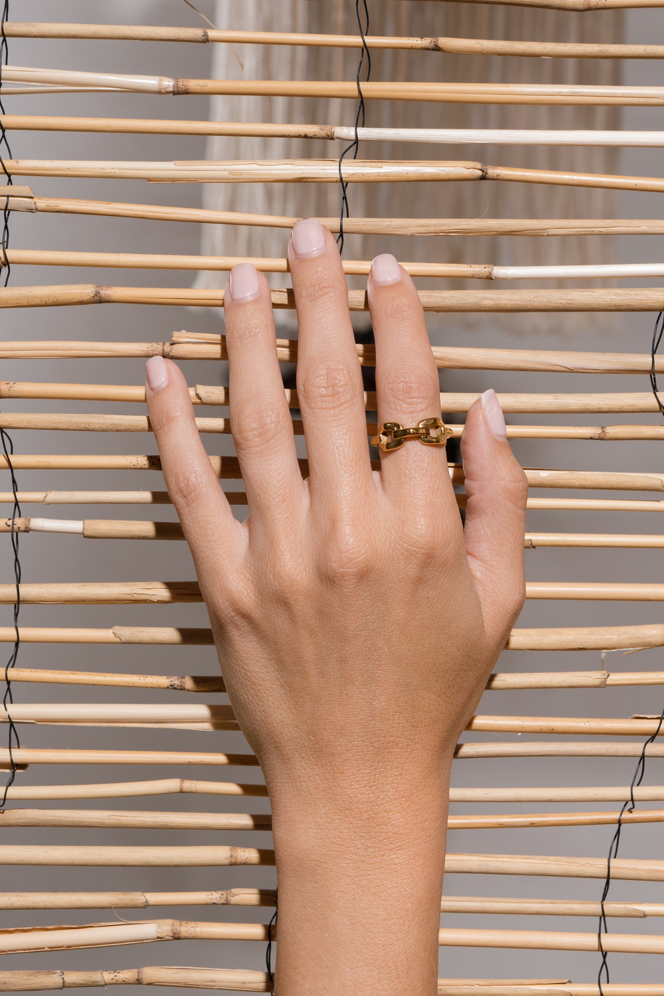 Waterproof Gold Big Chain Ring