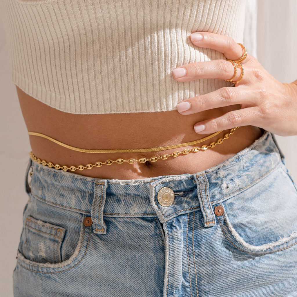 Waterproof Gold Coin Belly Chain