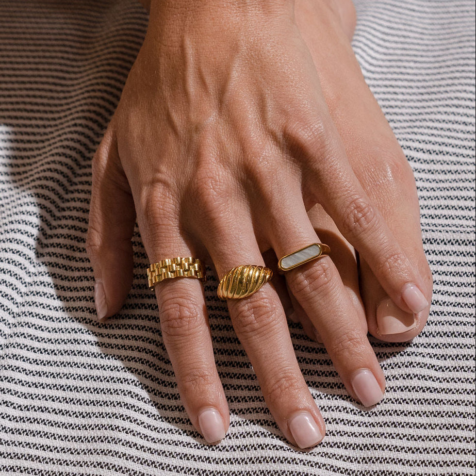 Waterproof Gold Statement Watch Ring