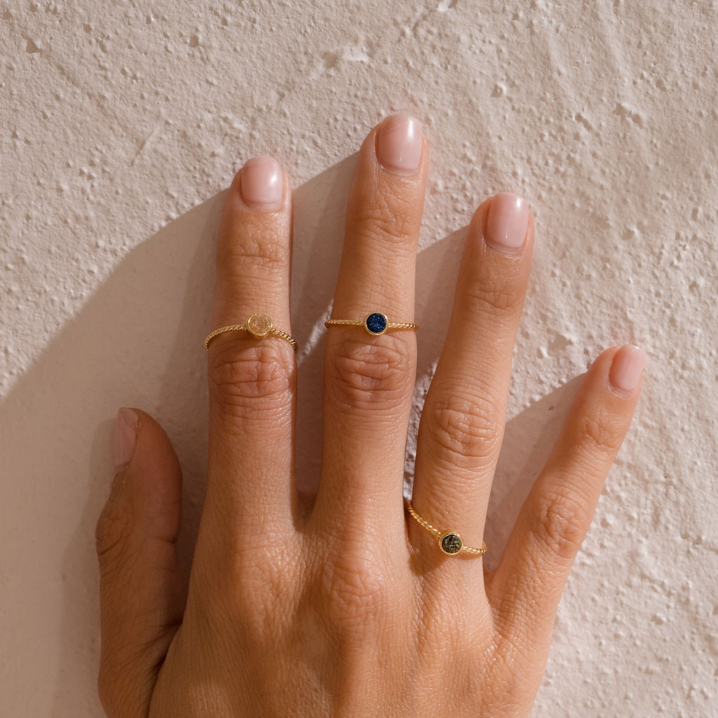 Druzy Ring Blue
