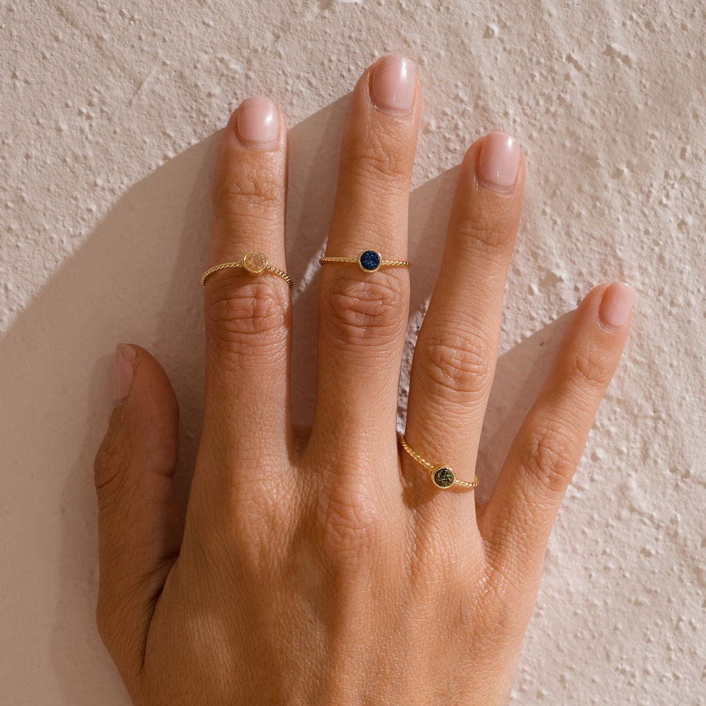 Druzy Ring Blue