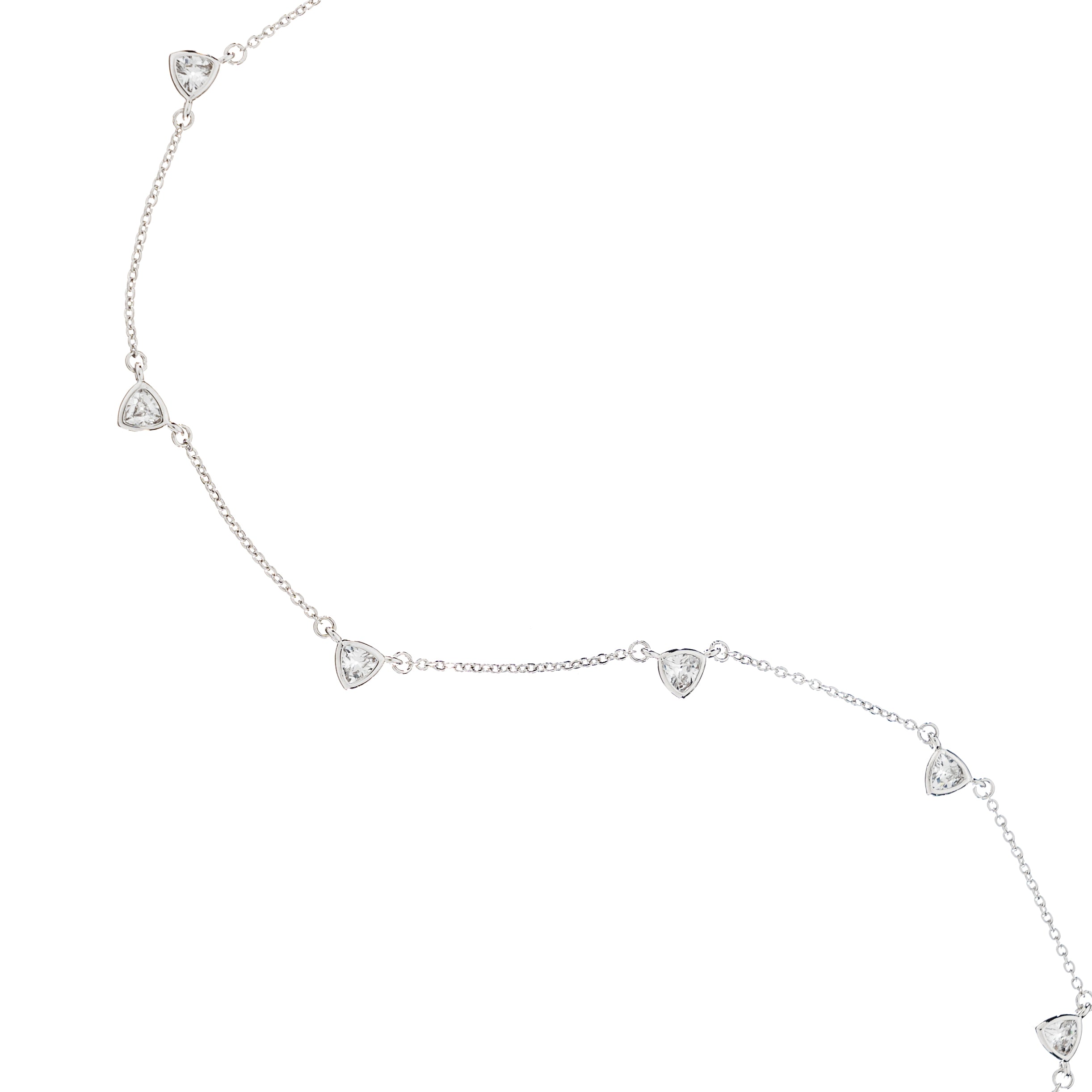 Demi-Fine Silver CZ Drop Necklace