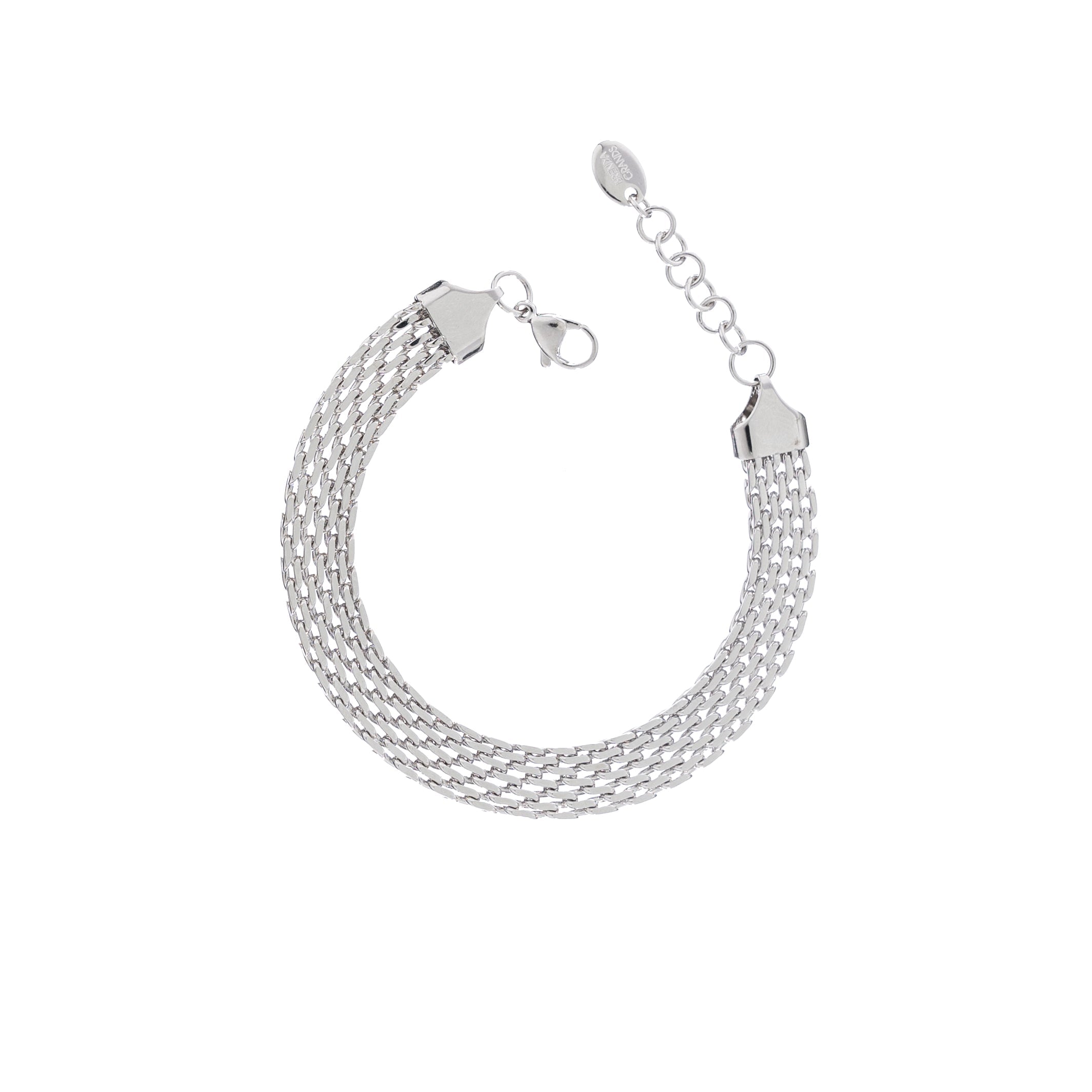 Waterproof Silver Braided Band Bracelet