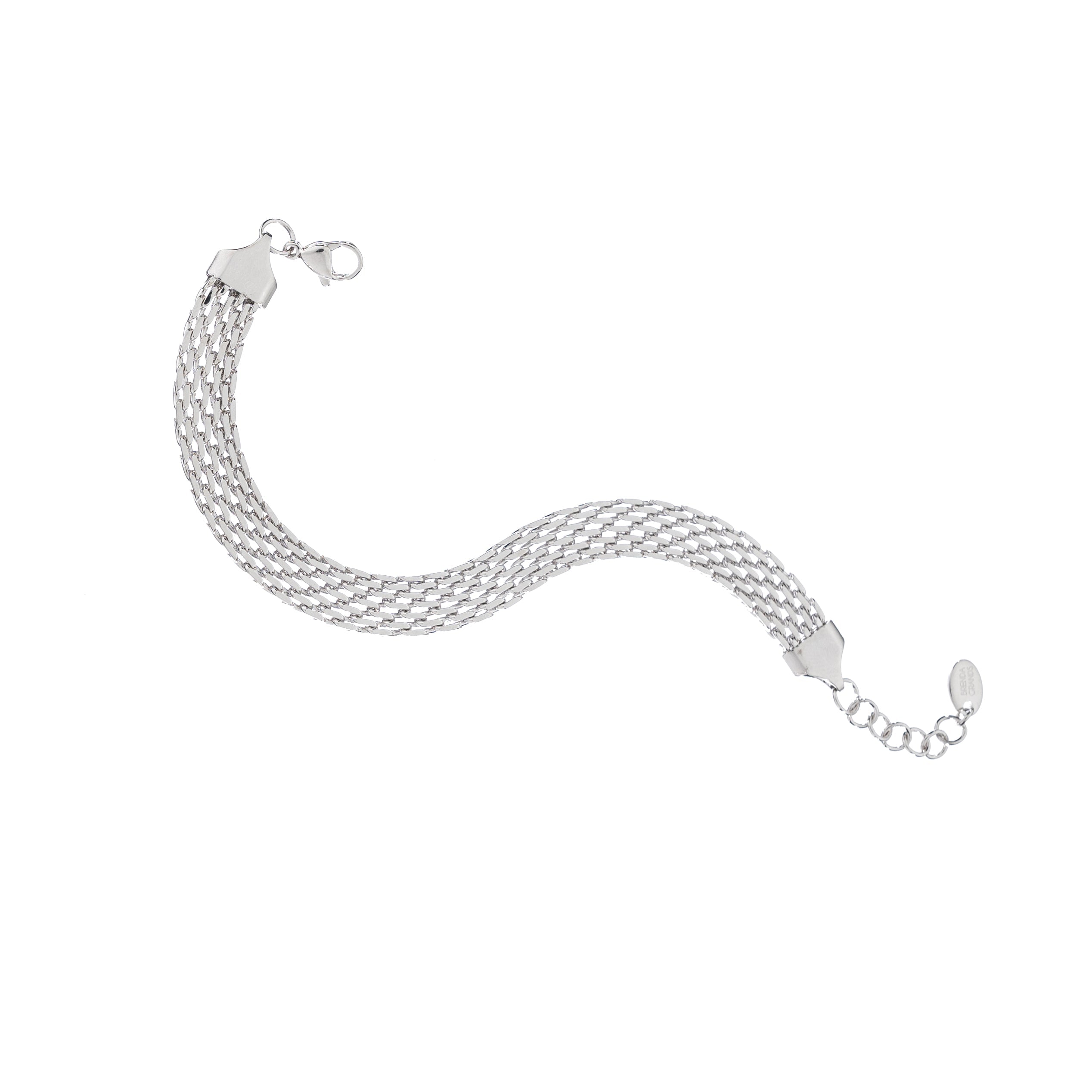 Waterproof Silver Braided Band Bracelet