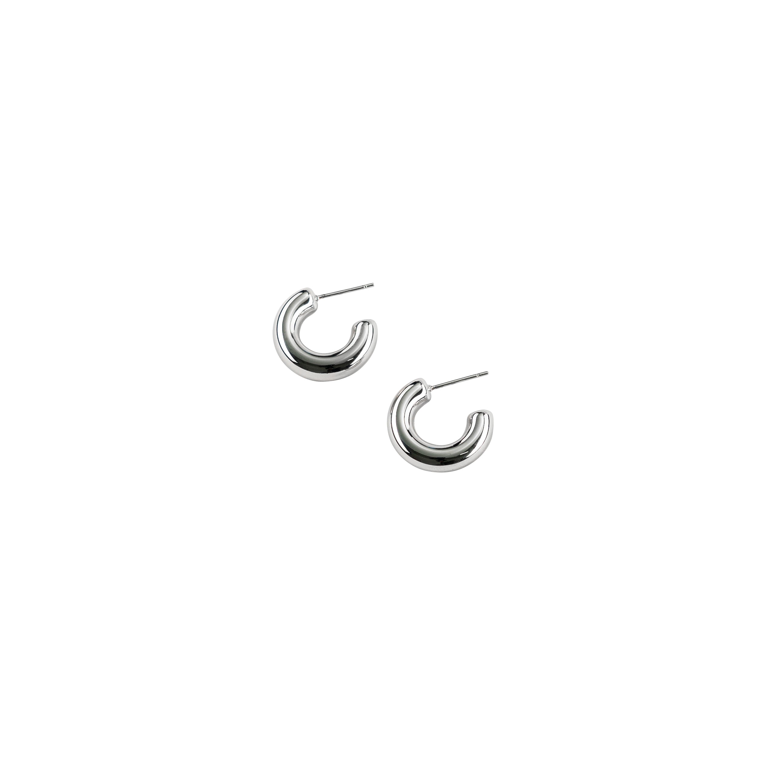 Waterproof Silver Bubble Mini Hoops