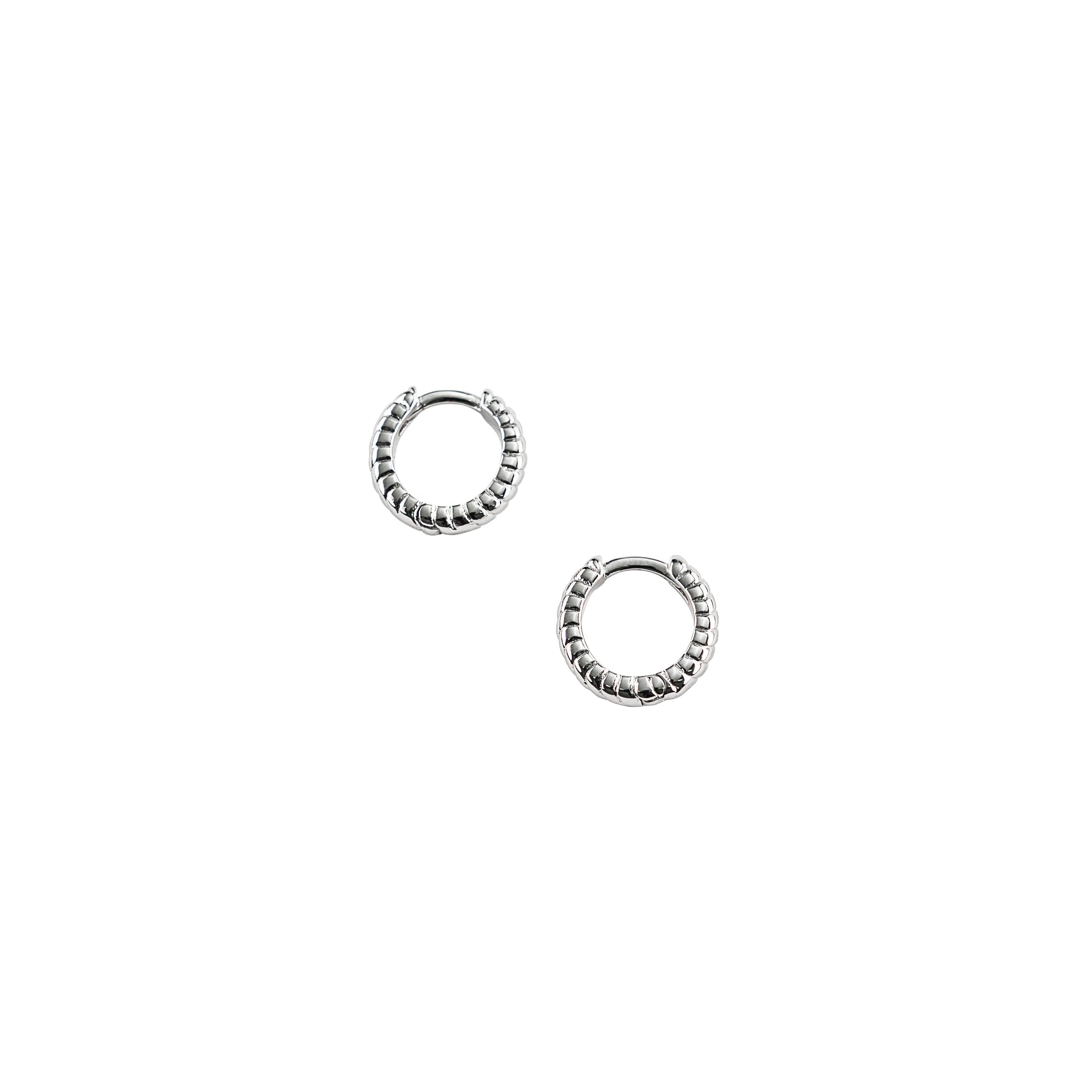 Demi-Fine Silver Twisted Huggies