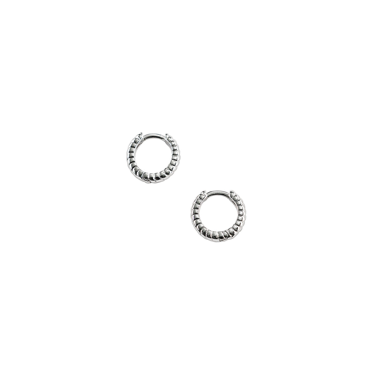 Demi-Fine Silver Twisted Huggies