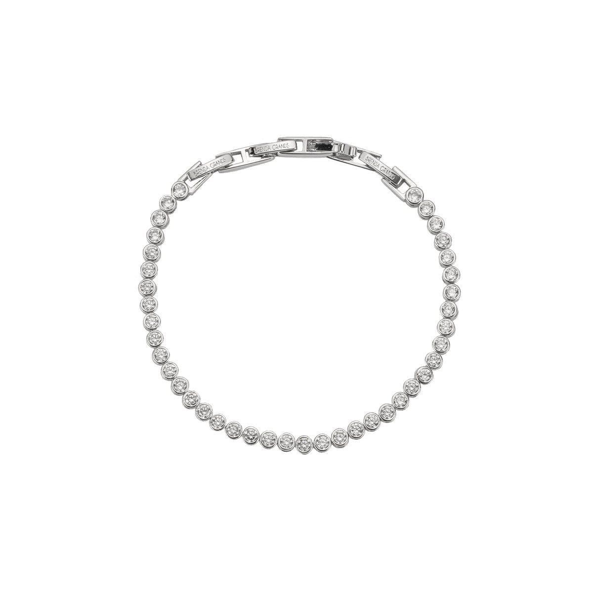 Demi-Fine Silver Round Brilliant Tennis Bracelet