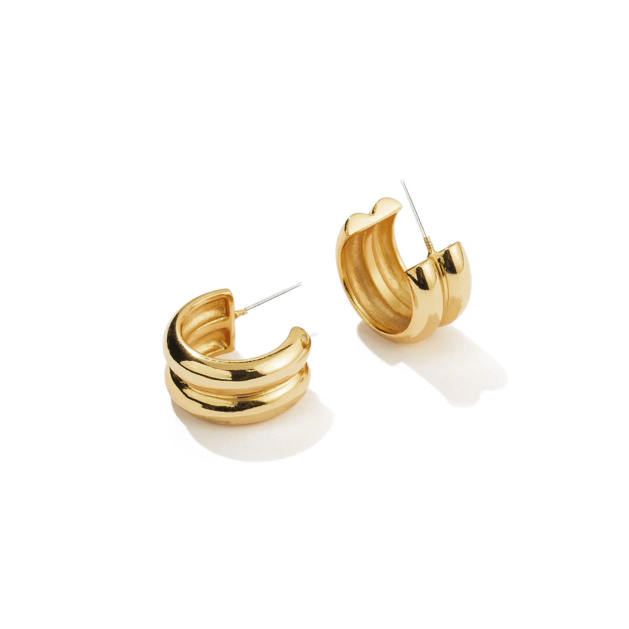 Waterproof Twin Gold Hoops
