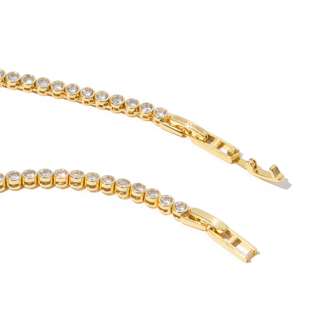 18K Gold Round Brilliant Tennis Necklace