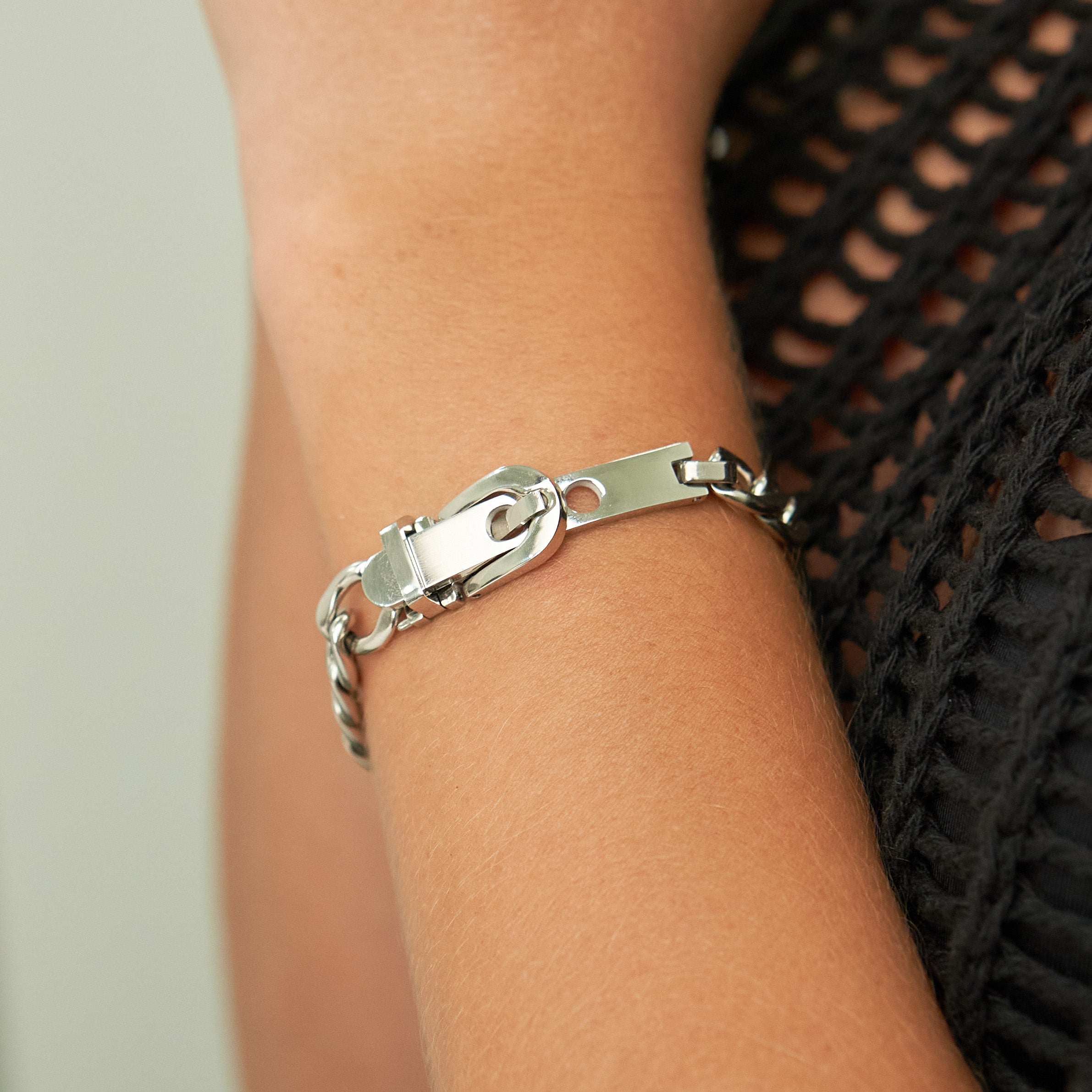 Waterproof Silver Belt Bracelet