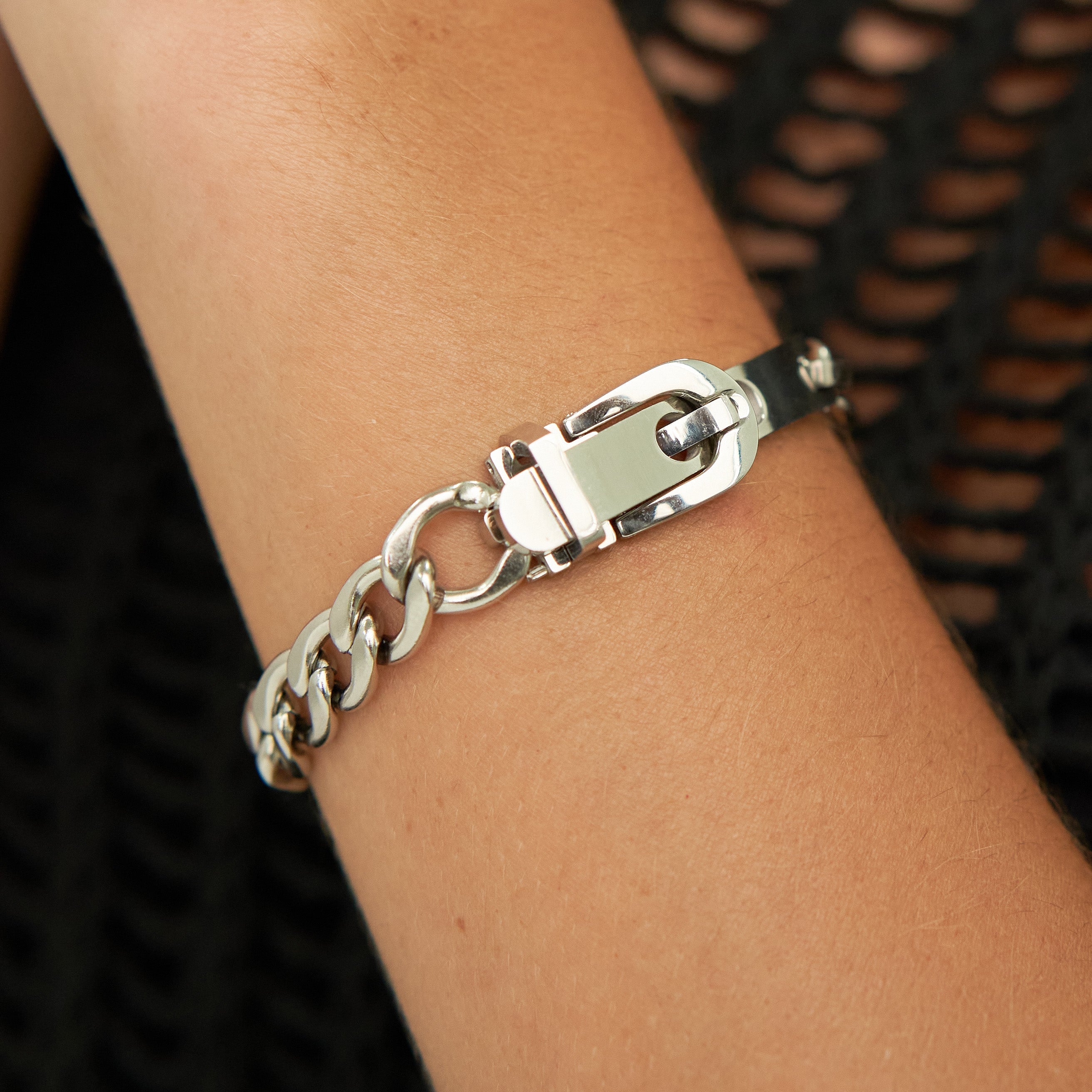 Waterproof Silver Belt Bracelet