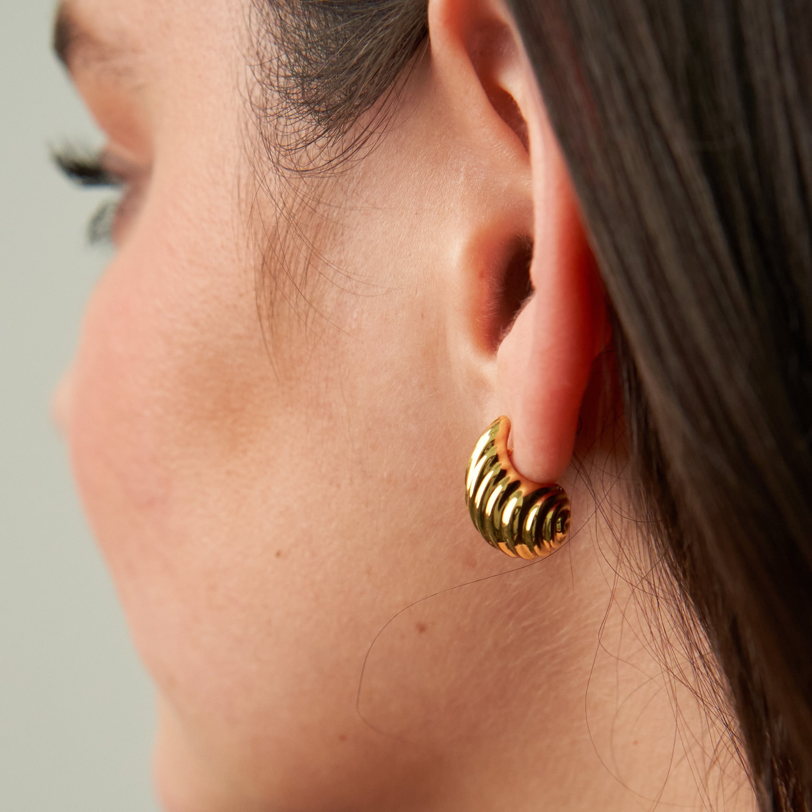 18K Gold Small Shell Earrings