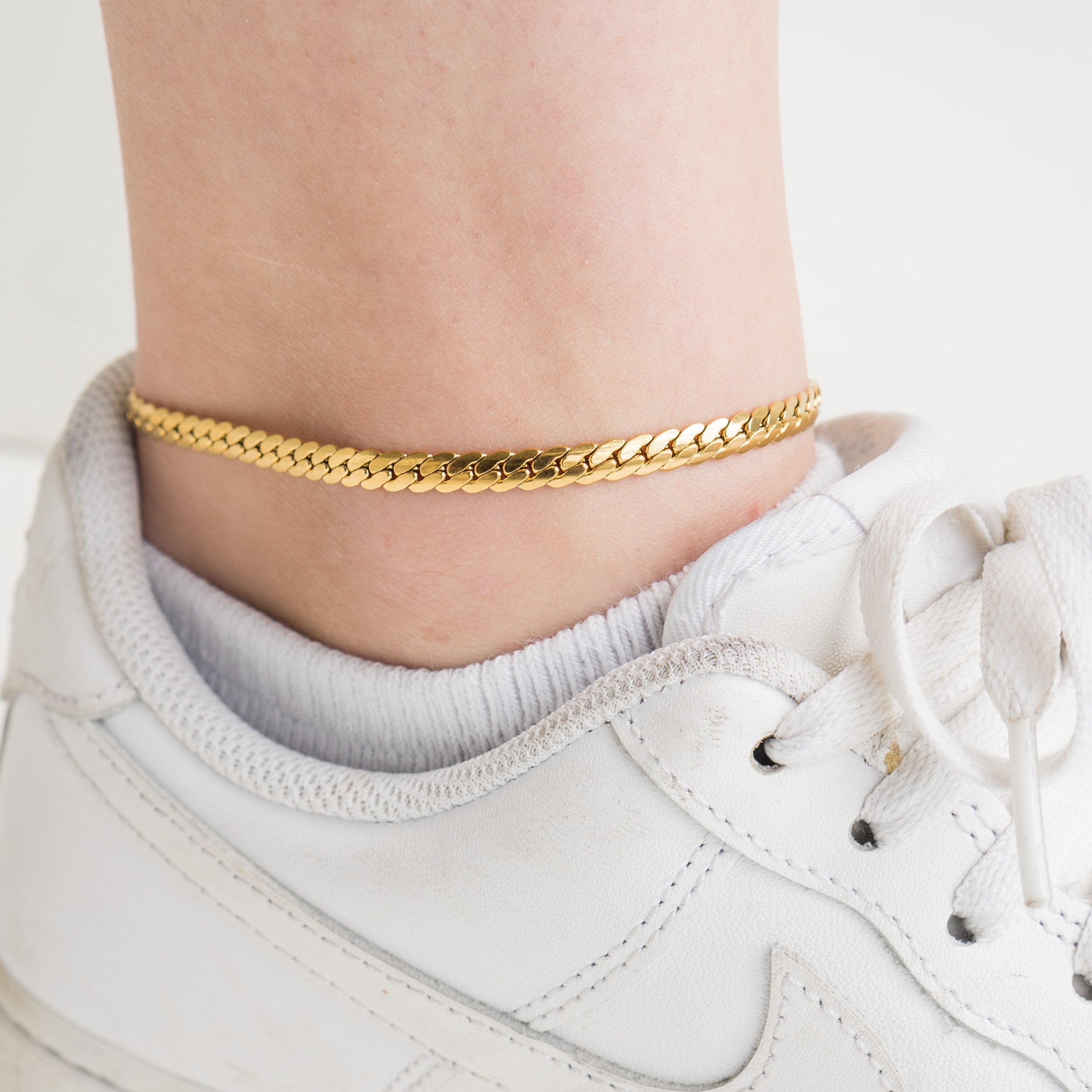 Waterproof Gold Braided Anklet