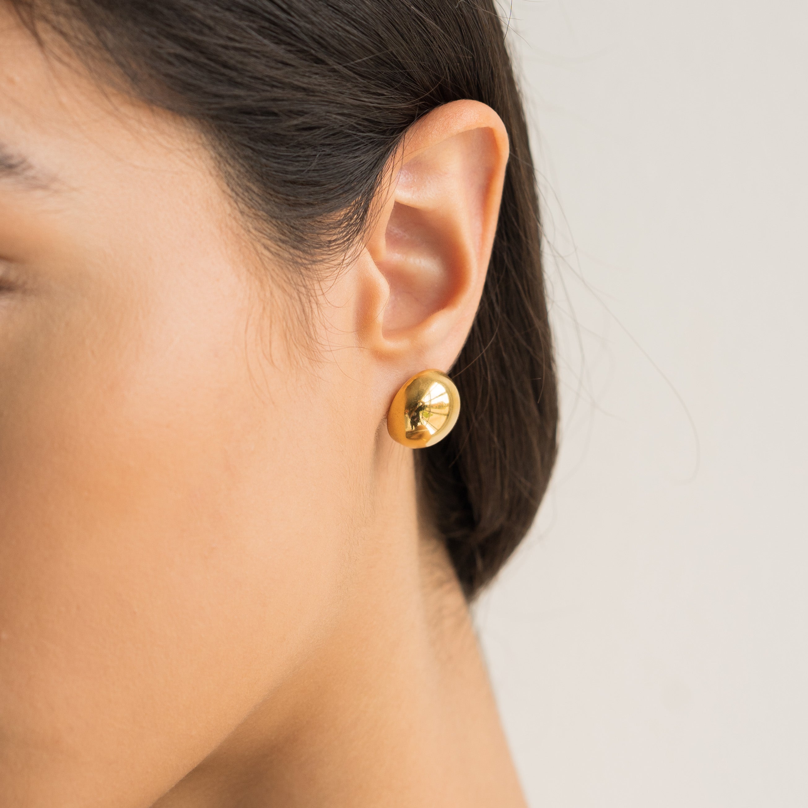 Waterproof Gold Button Studs
