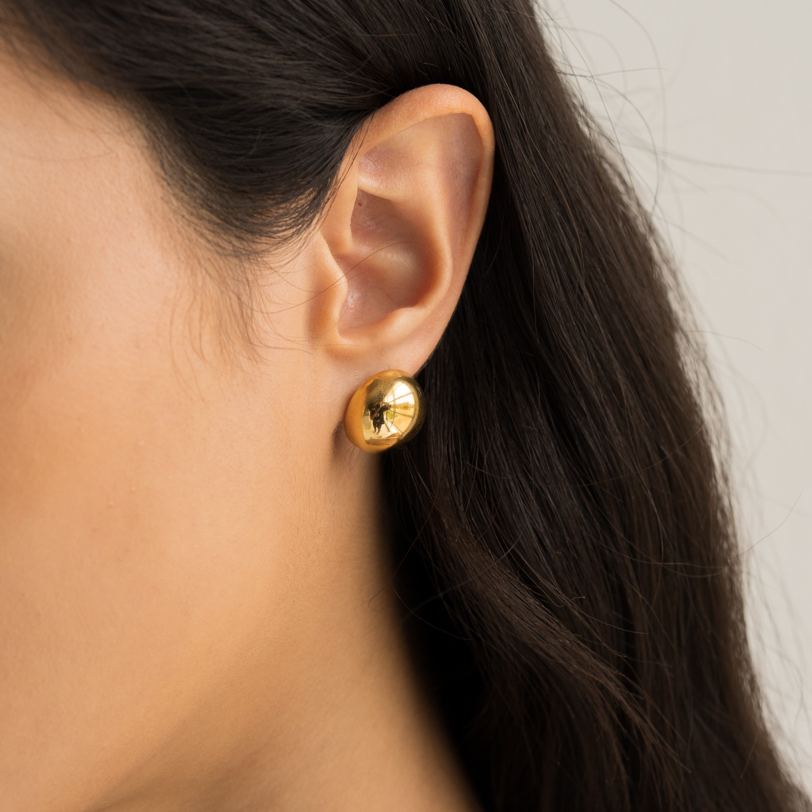 Waterproof Gold Button Studs