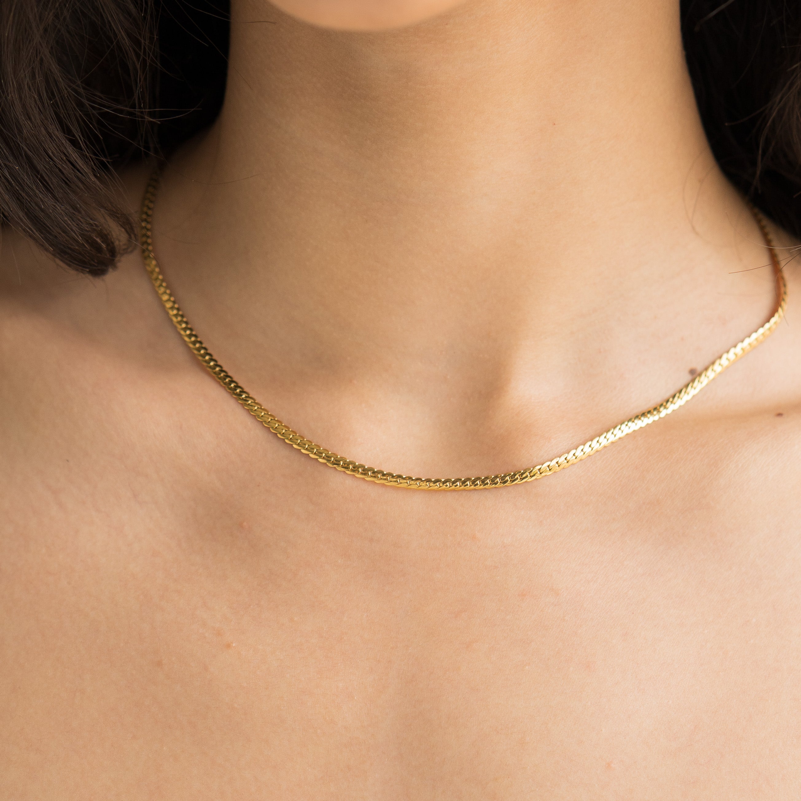 18K Gold Dainty Braided Necklace