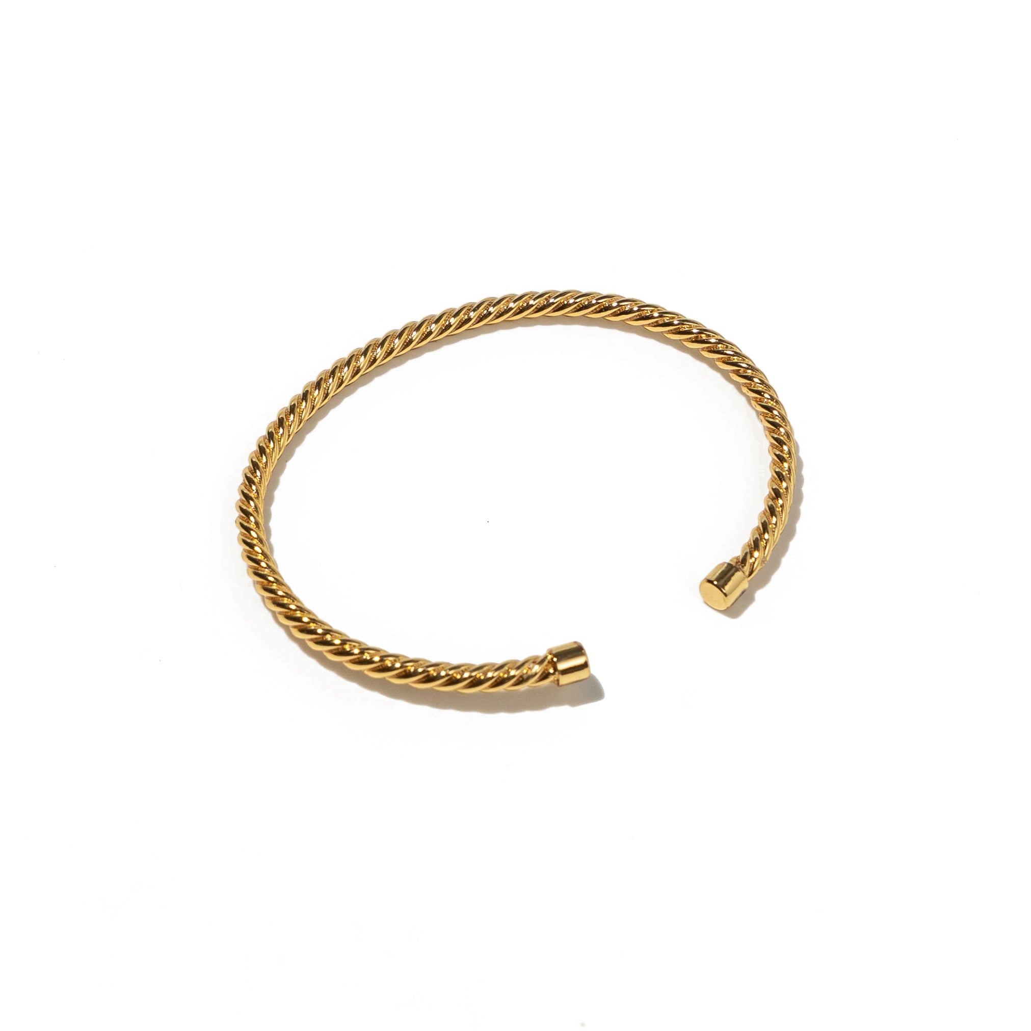 24K Gold Twisted Mini Bangle
