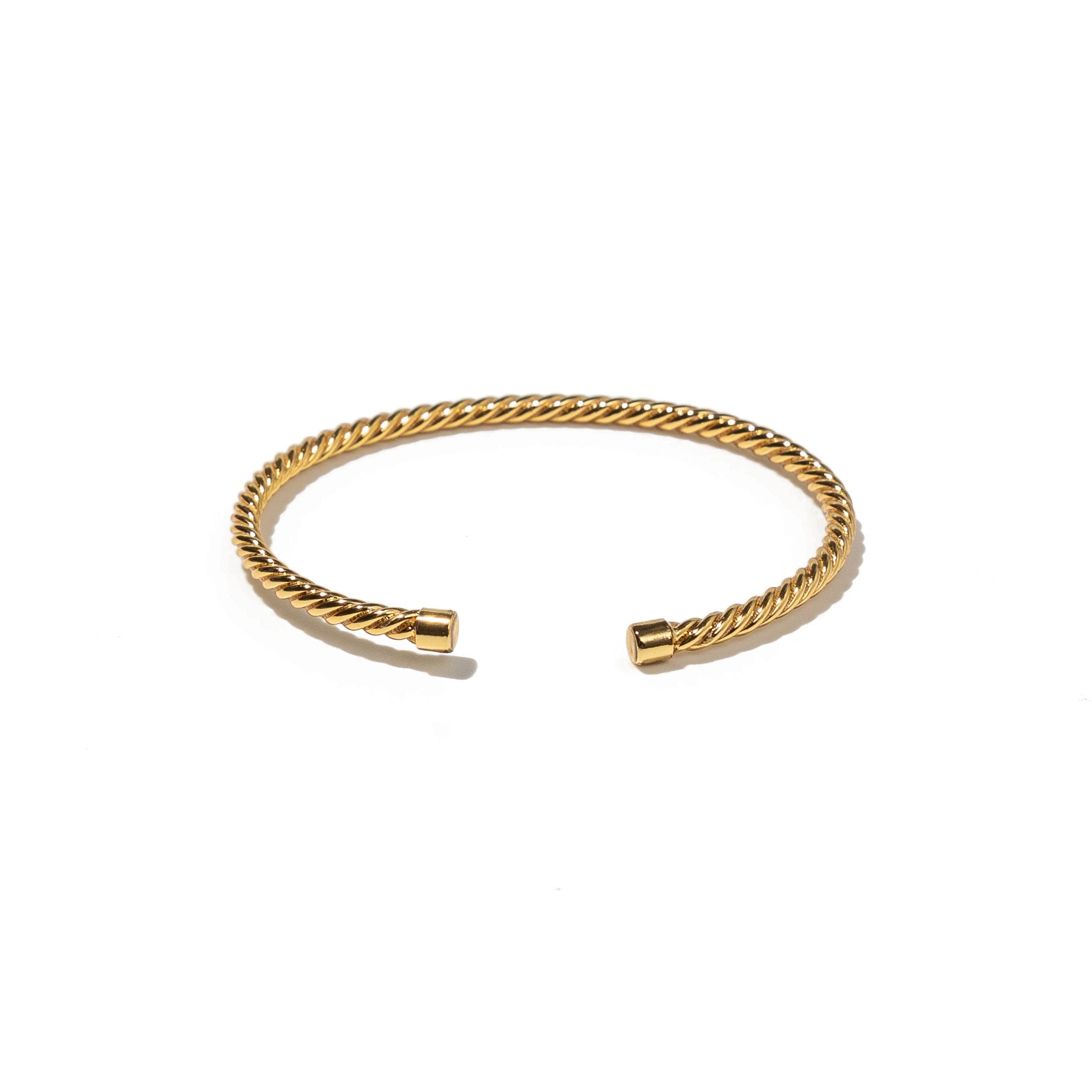 24K Gold Twisted Mini Bangle