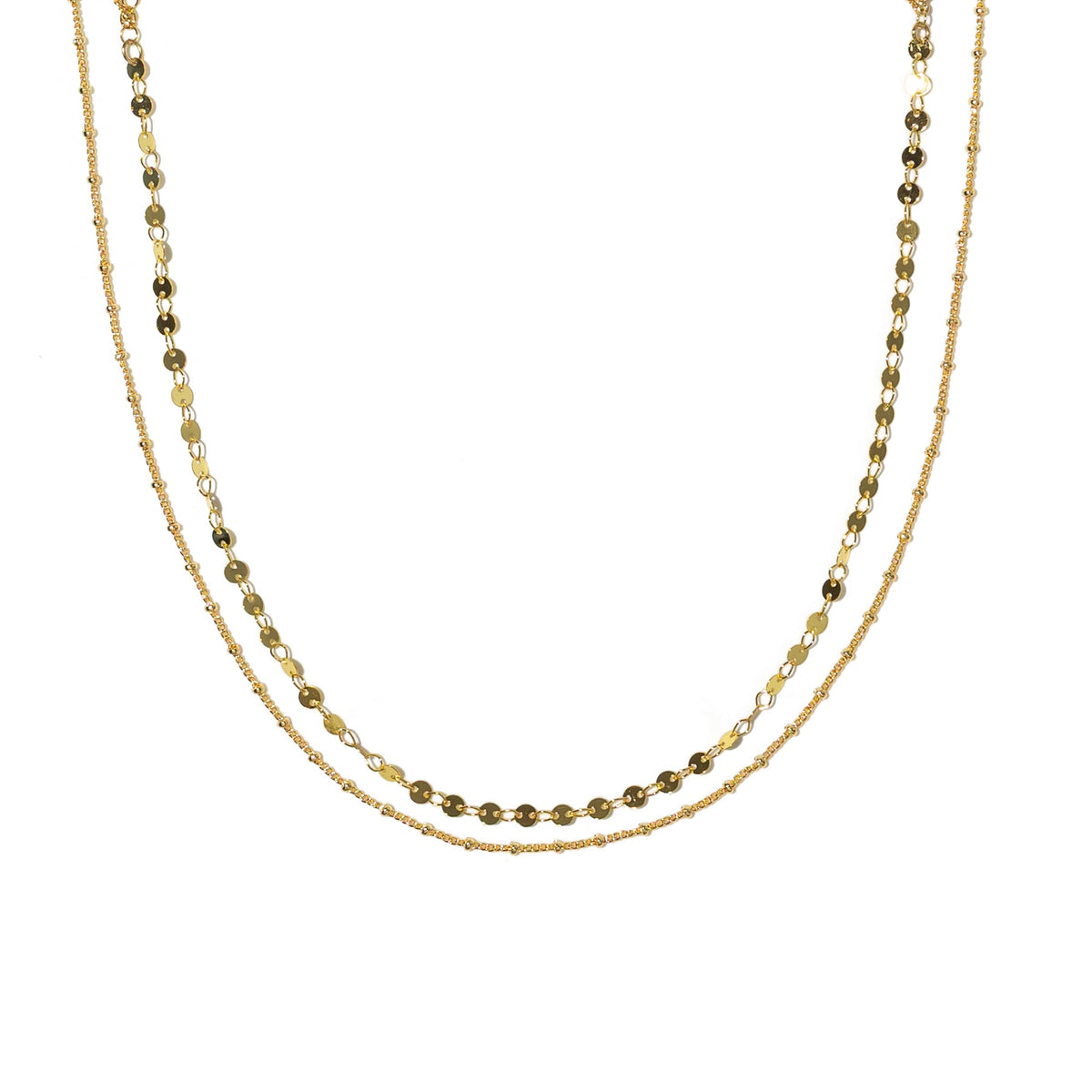 18K Gold Layered Circle Choker