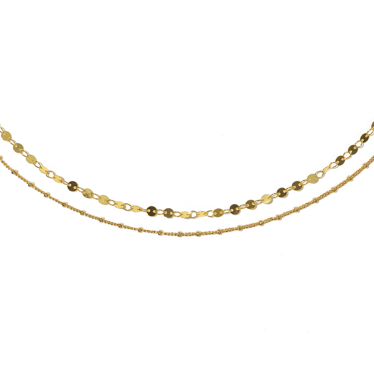 18K Gold Layered Circle Choker