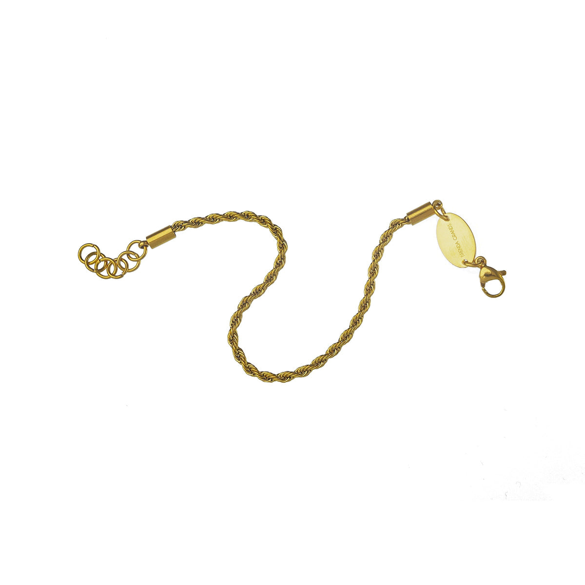 Waterproof Gold Staple Rope Chain Bracelet