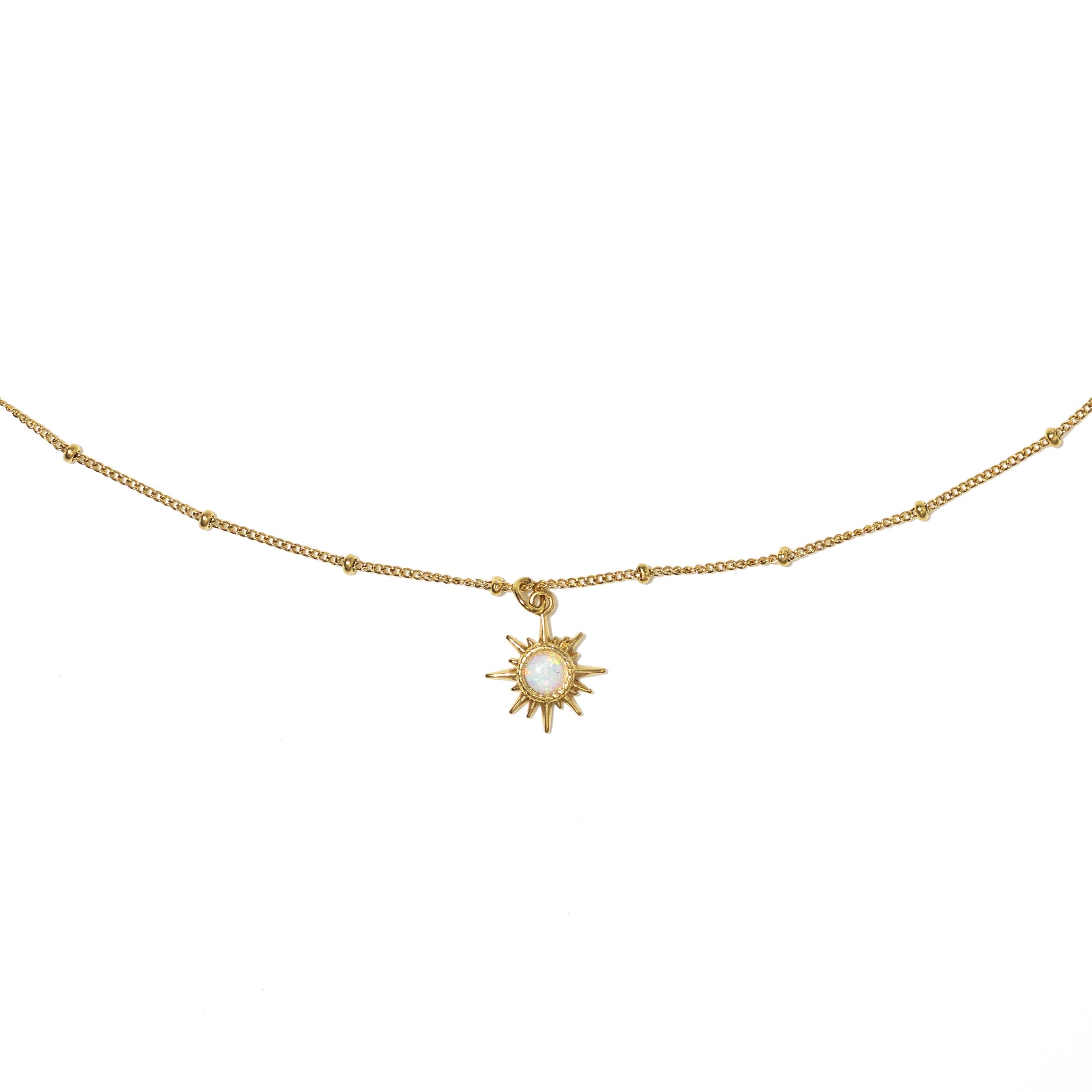 18K Gold Opal Constellation Pendant Necklace
