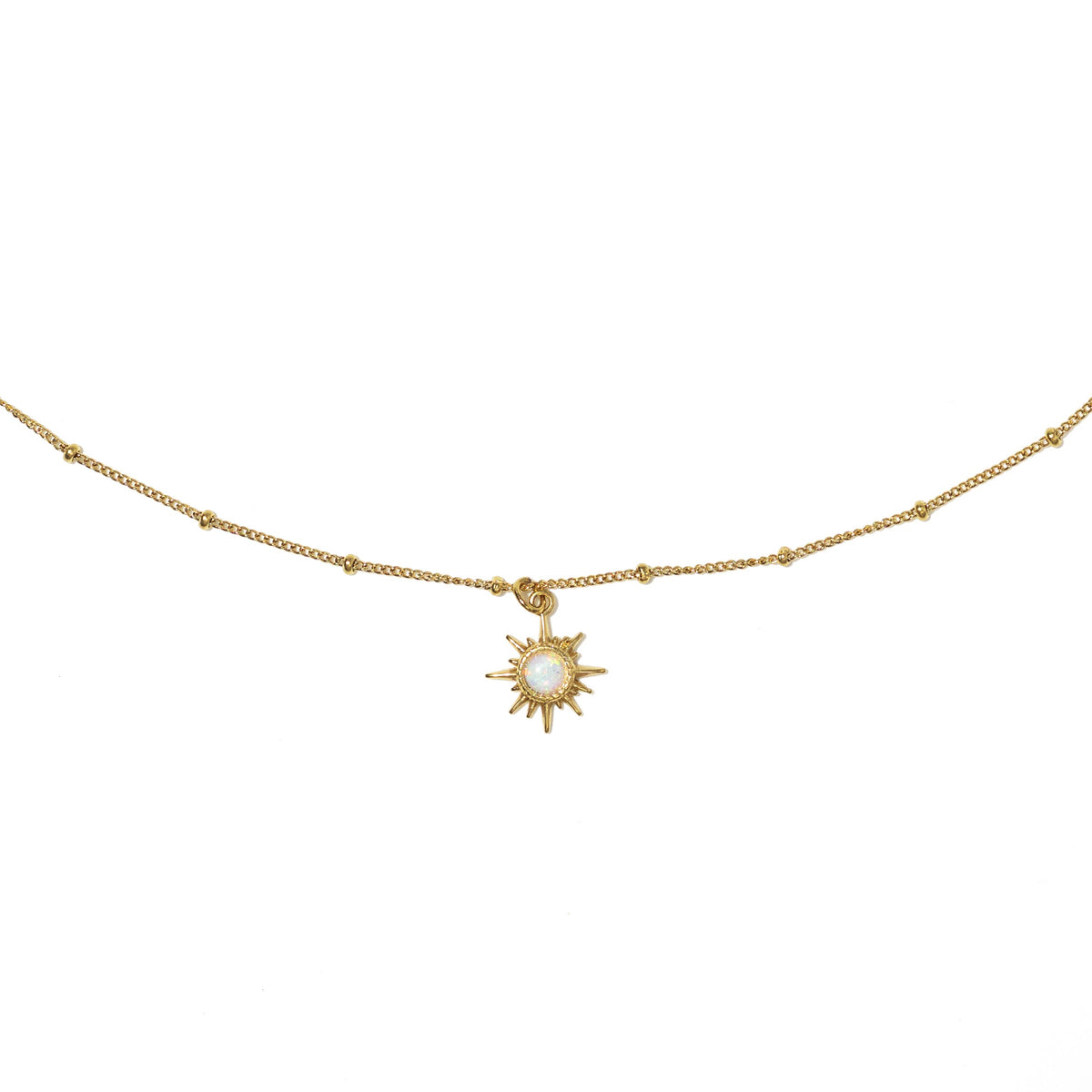 18K Gold Opal Constellation Pendant Necklace