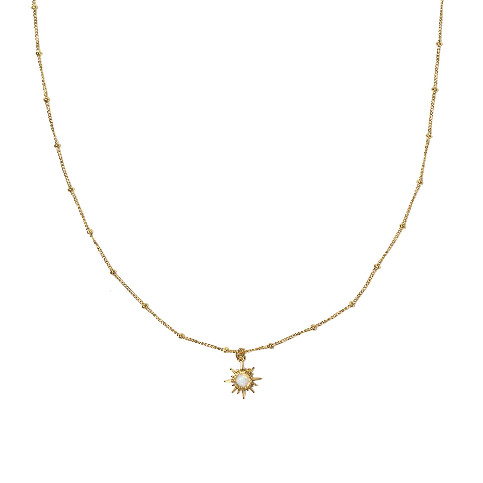 18K Gold Opal Constellation Pendant Necklace