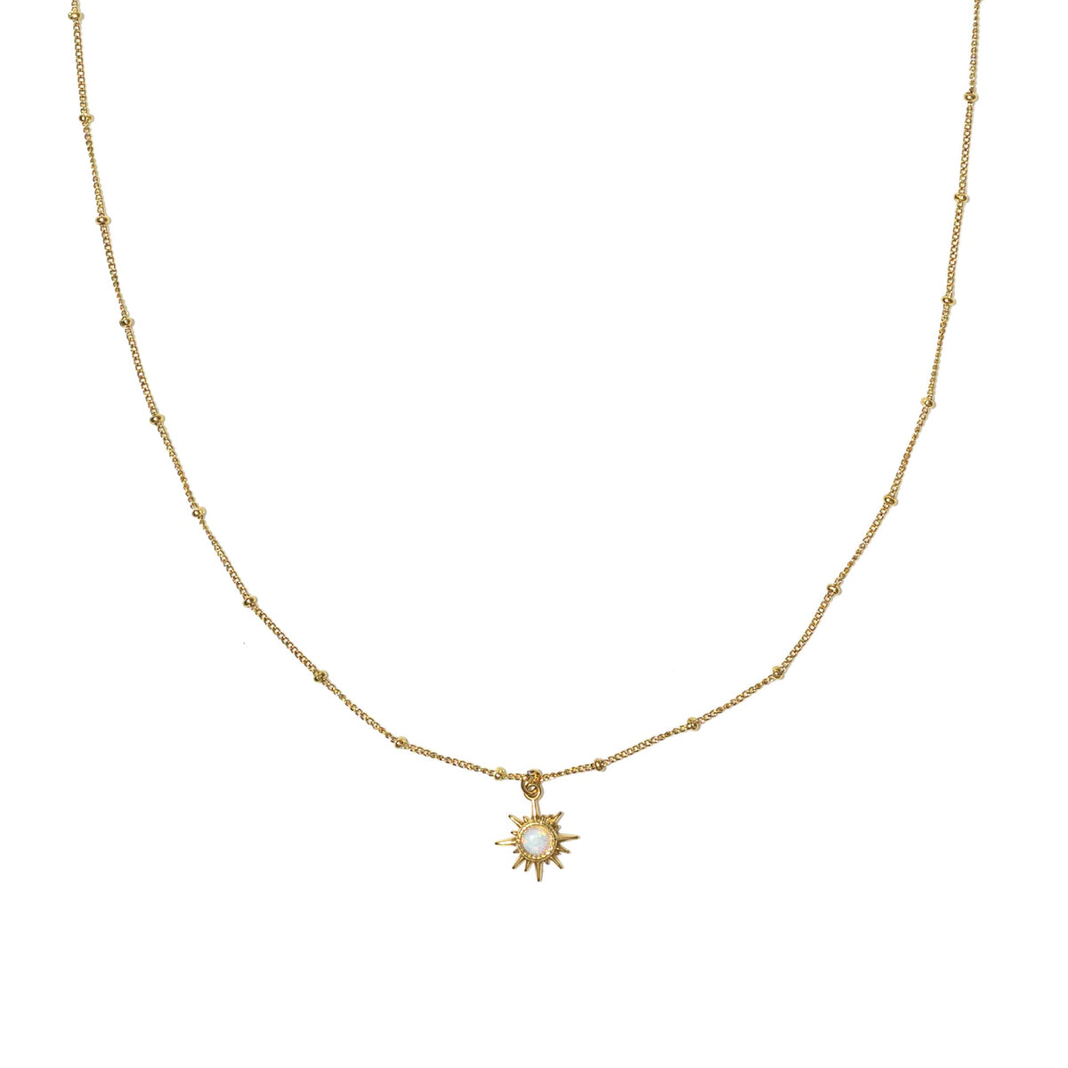 18K Gold Opal Constellation Pendant Necklace