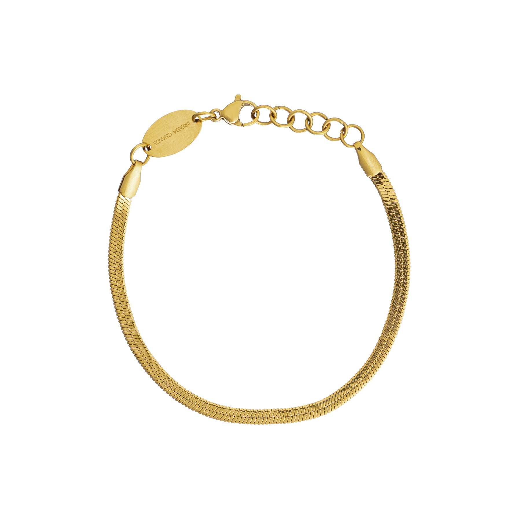 Waterproof Gold Dainty Herringbone Bracelet