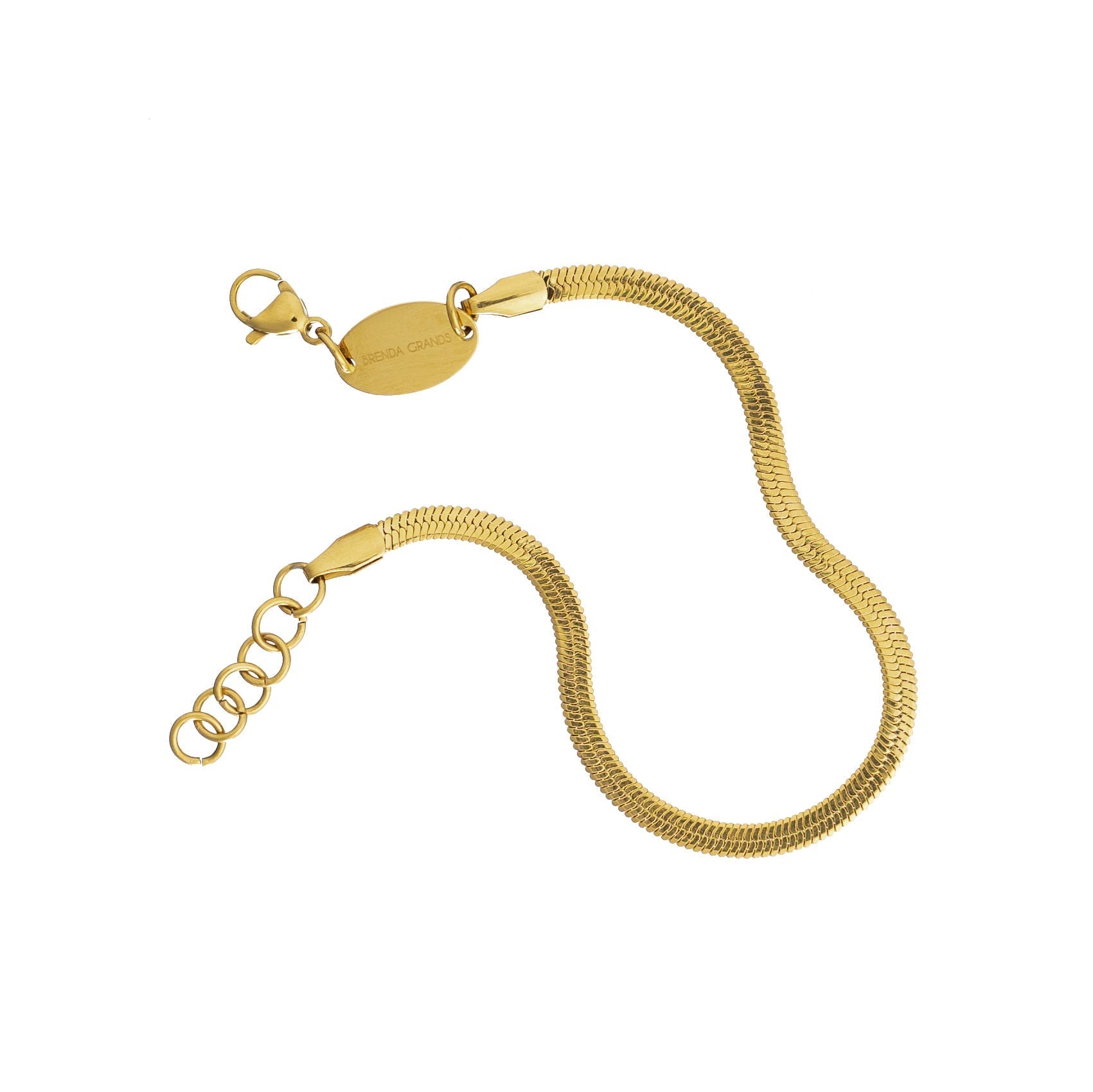 Waterproof Gold Dainty Herringbone Bracelet