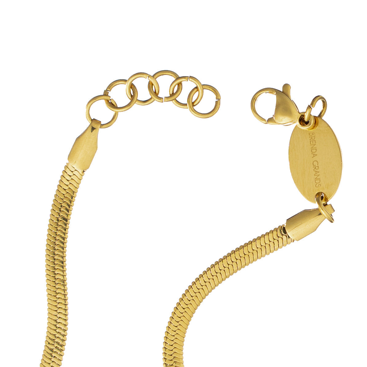 Waterproof Gold Dainty Herringbone Bracelet