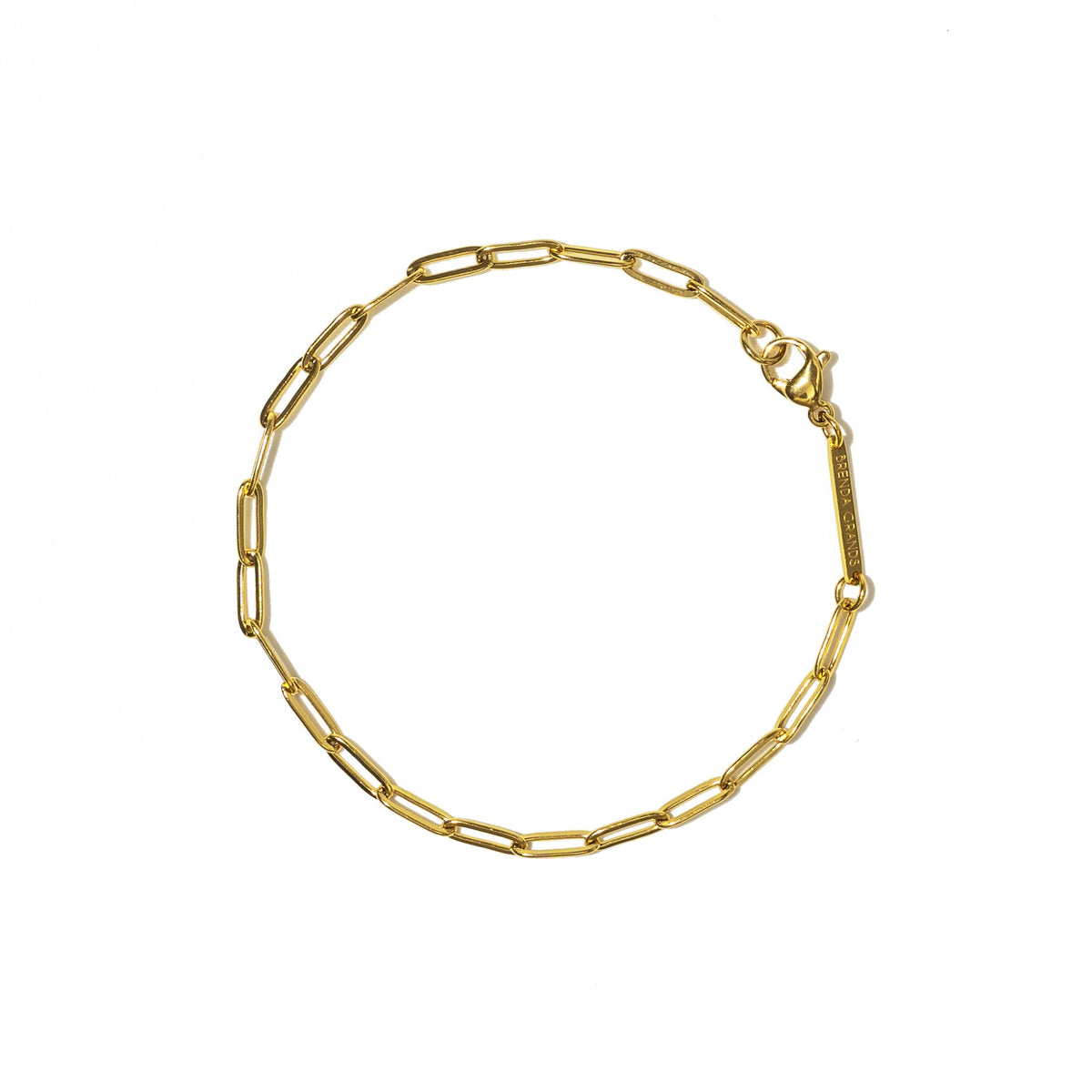 18K Gold Paperclip Bracelet