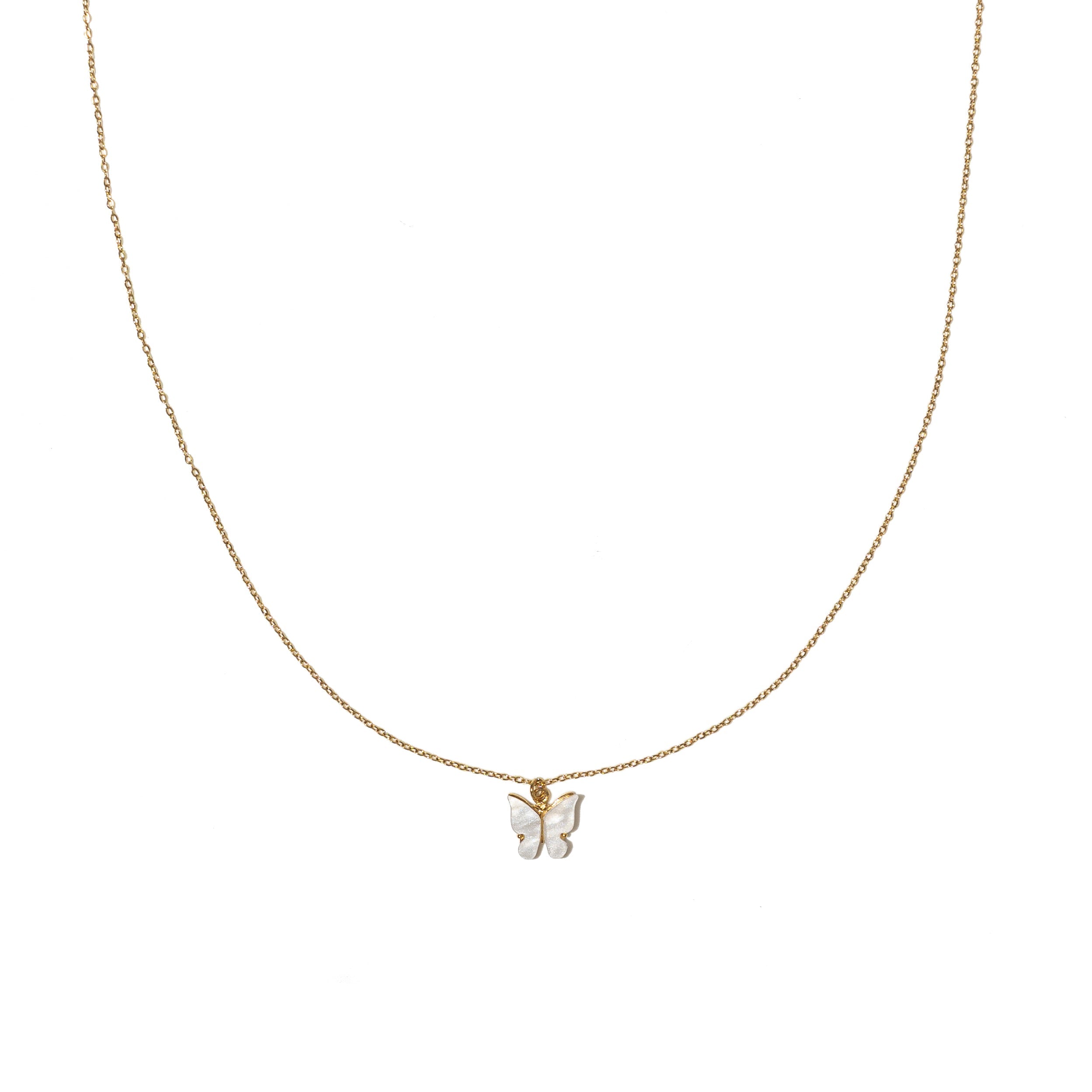 Waterproof Butterfly Pendant Necklace