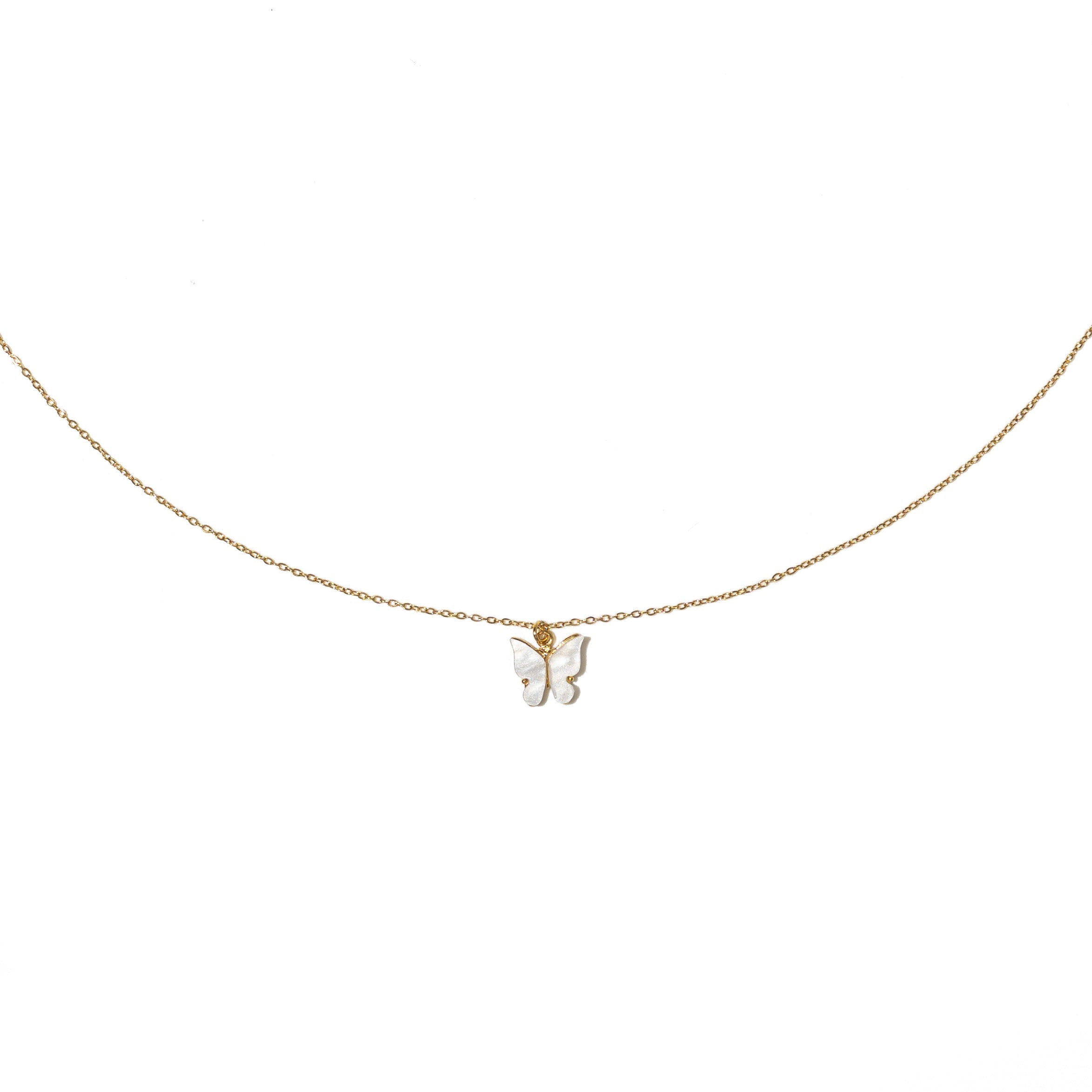 Waterproof Butterfly Pendant Necklace