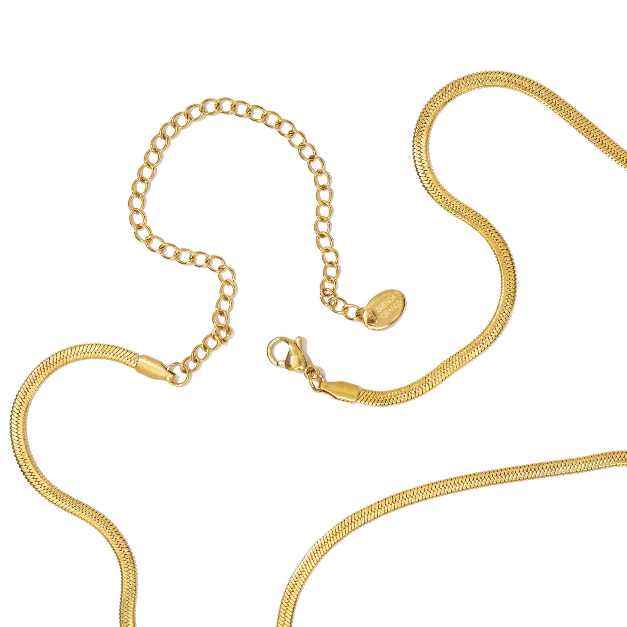 18K Gold Herringbone Belly Chain