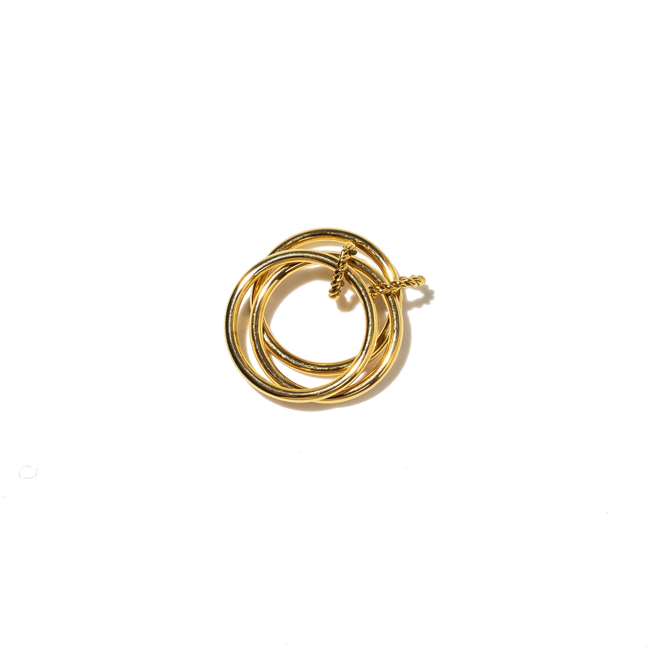 Waterproof Gold Triple Stacked Ring
