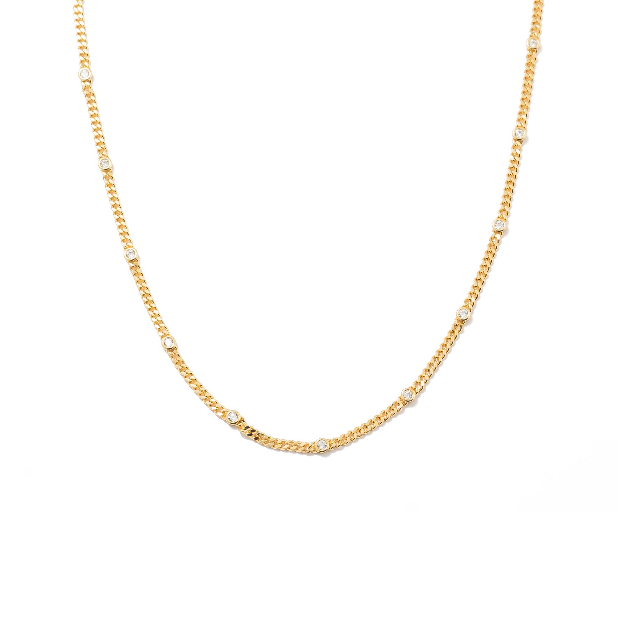 18K Gold Dainty CZ Choker