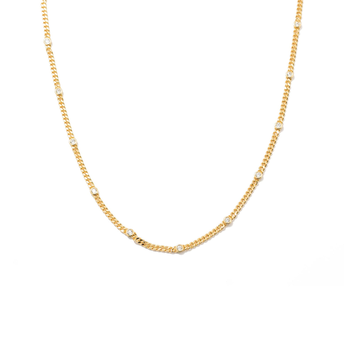 18K Gold Dainty CZ Choker