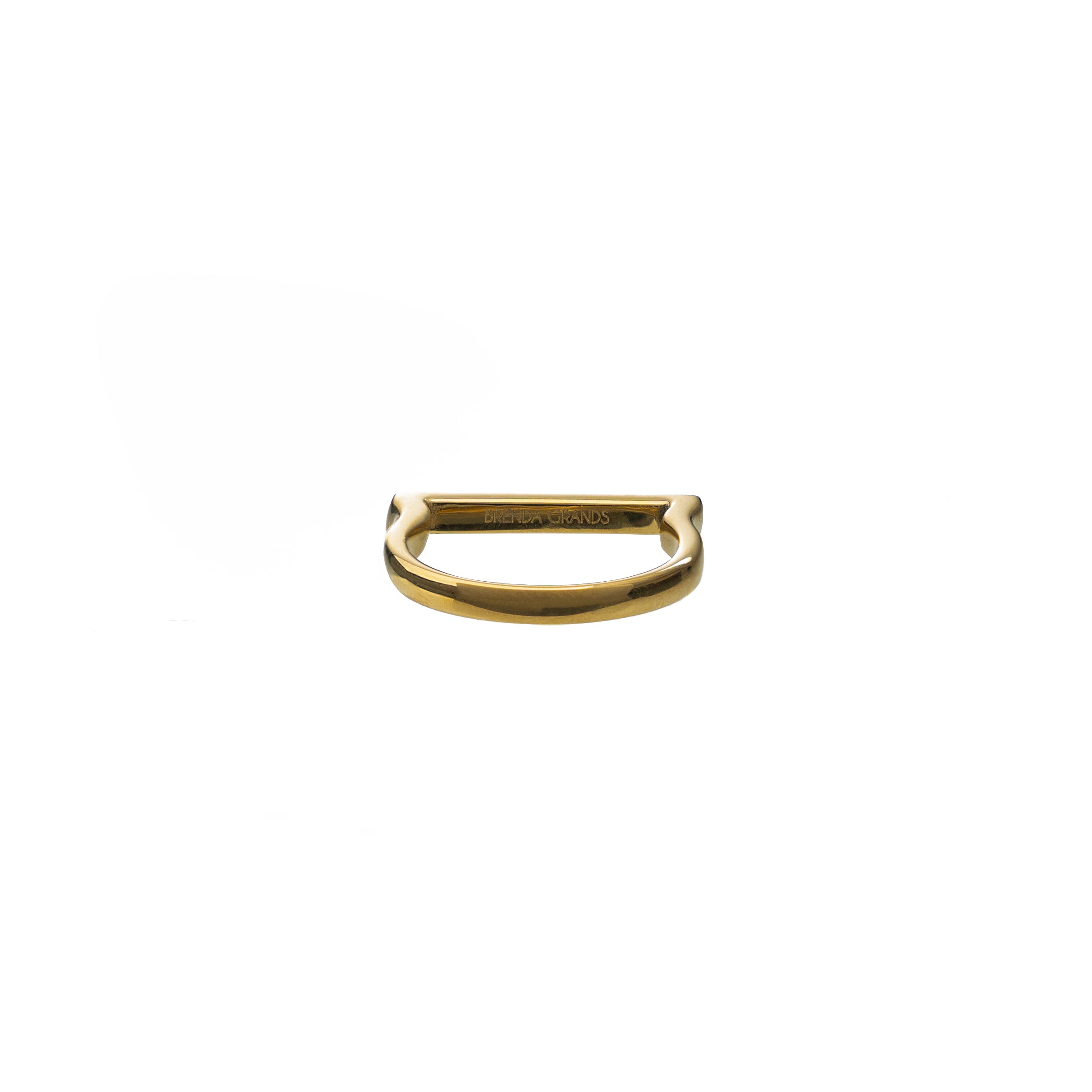Waterproof Gold Tennis Bar Ring